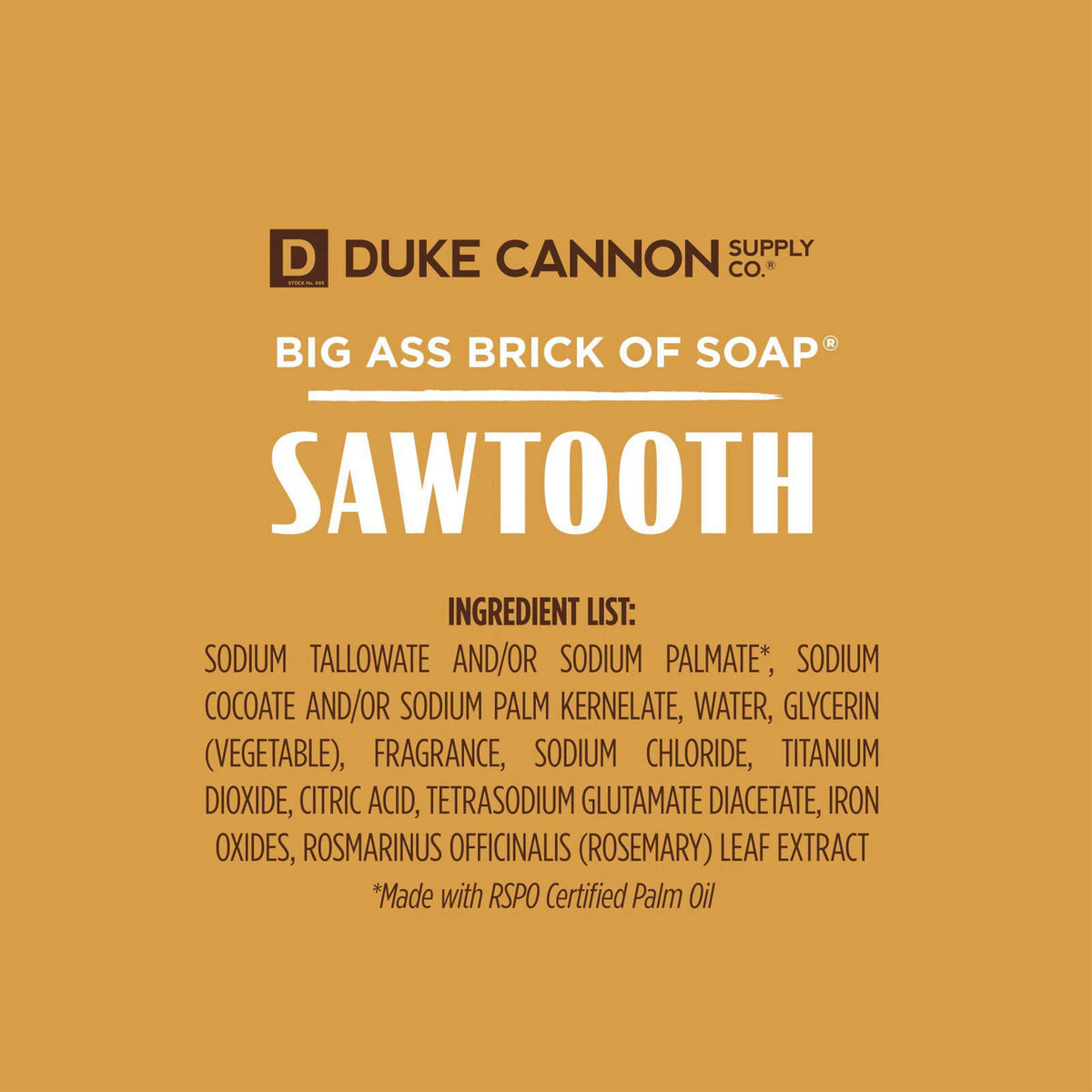 Duke Cannon Supply Co. Duke Cannon Big Brick Soap for Men, Sawtooth, 10 oz 3-Pack – packaging and label