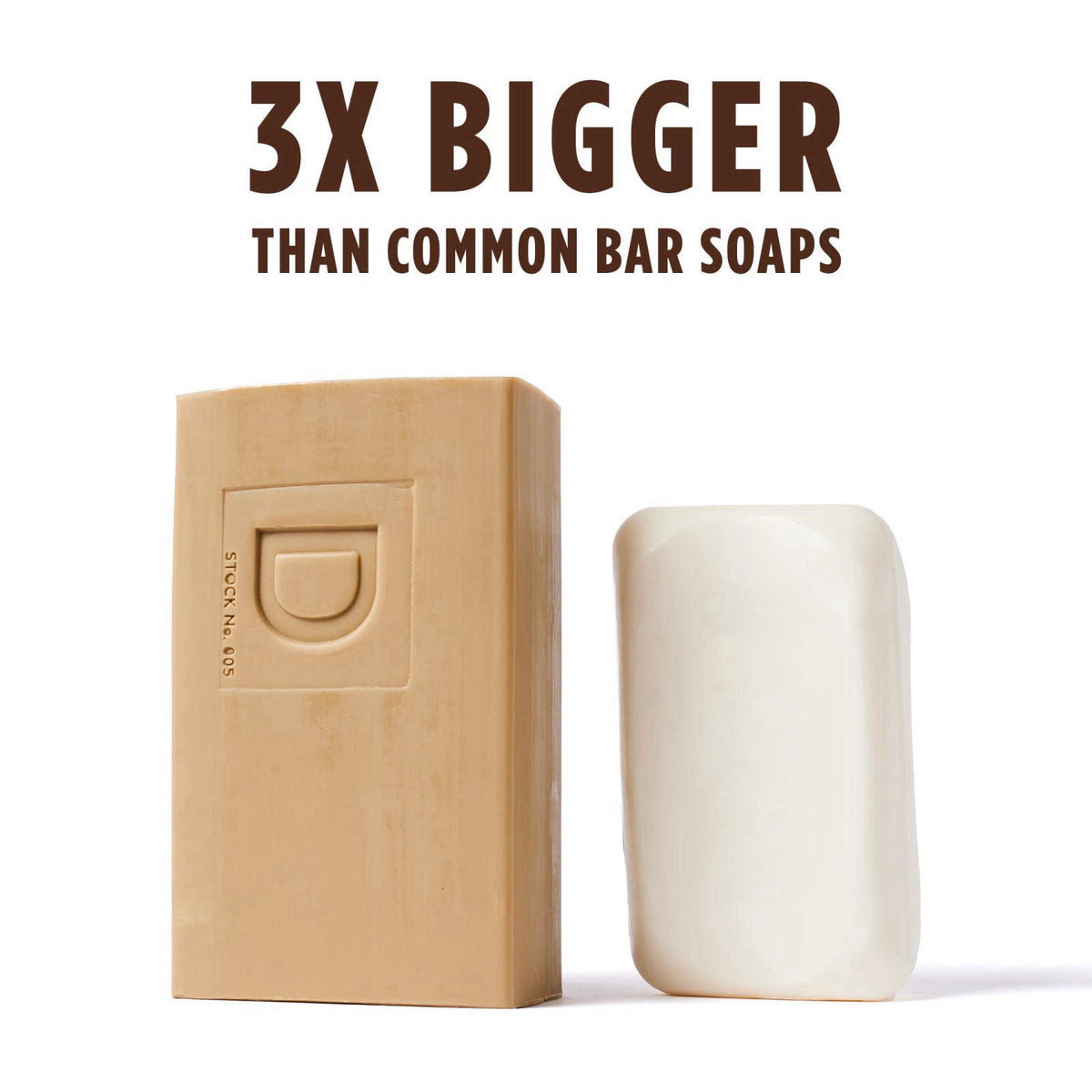 Duke Cannon Supply Co. Duke Cannon Big Brick Soap for Men, Sawtooth, 10 oz 3-Pack – back view and specifications