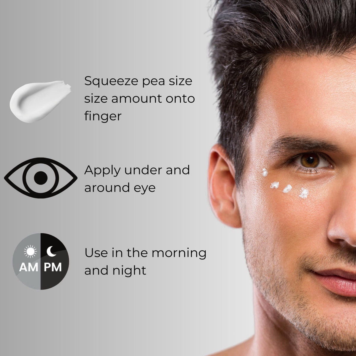ATWATER Men's Hydrating Under Eye Cream for Fine Lines & Circles, 0.5 oz – alternate angle