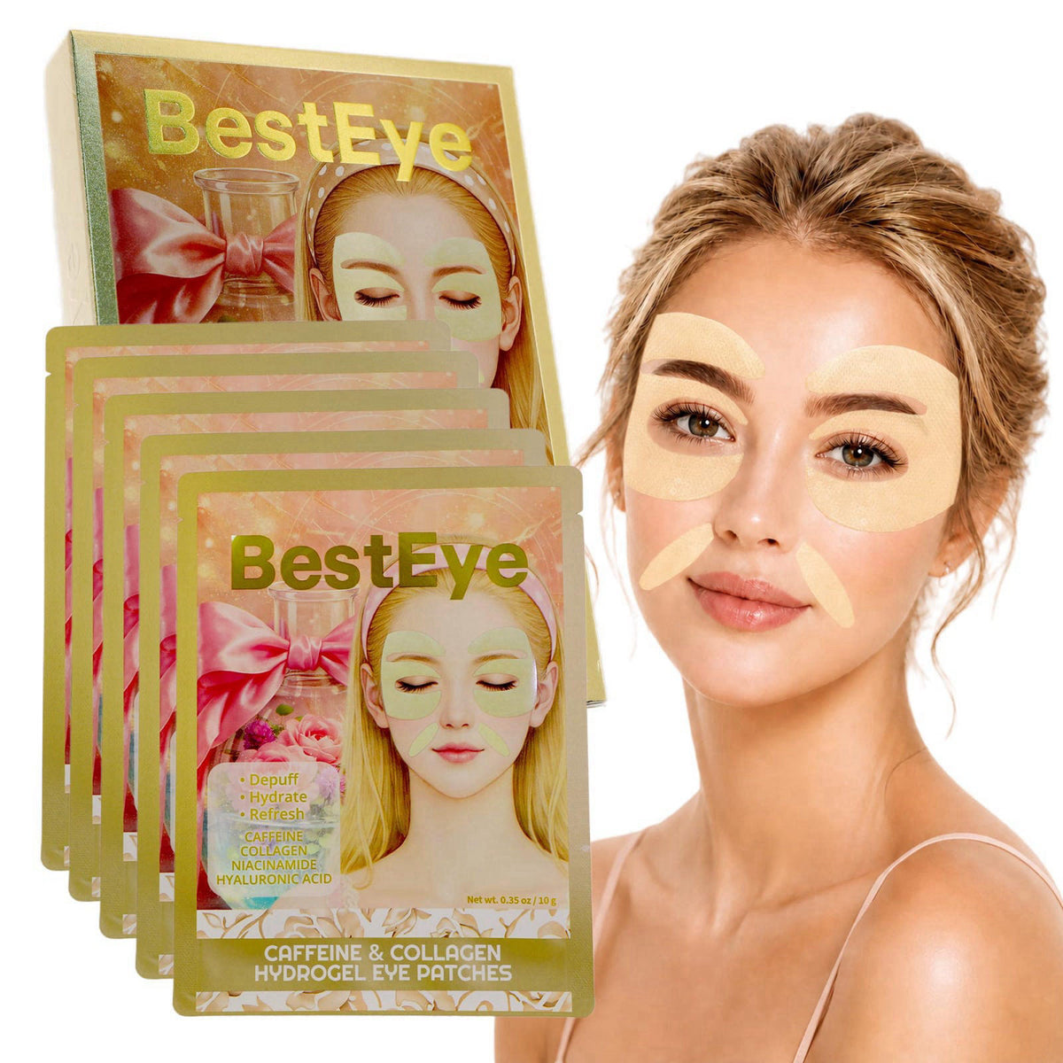 Besteye Collagen Under Eye Patches for Puffy Eyes and Dark Circles,Eye Mask – product photo (Masks)