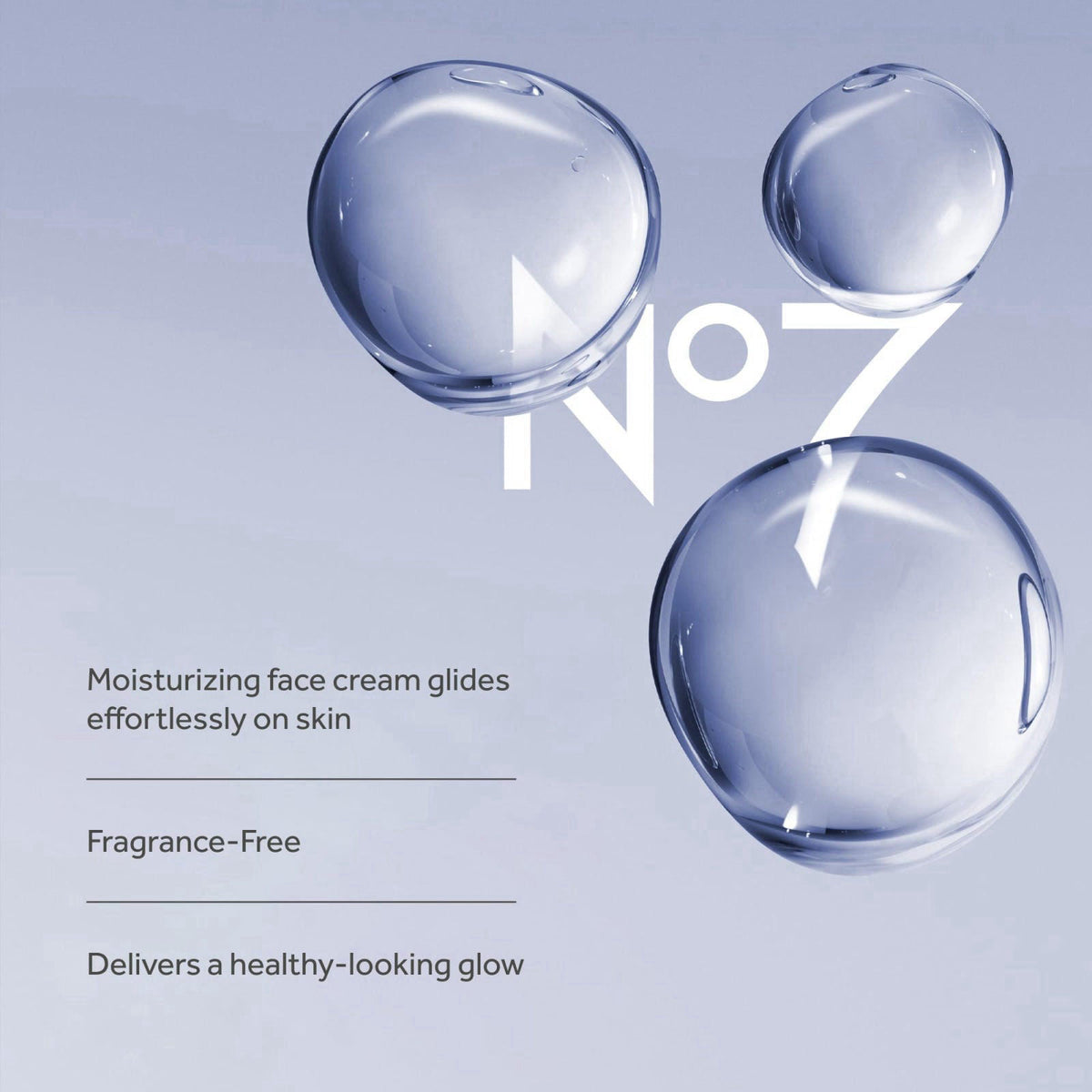 No7 Prime Forever Weightless Gel Face Moisturizer, Hyaluronic Acid, 1.69 oz – back view and specifications