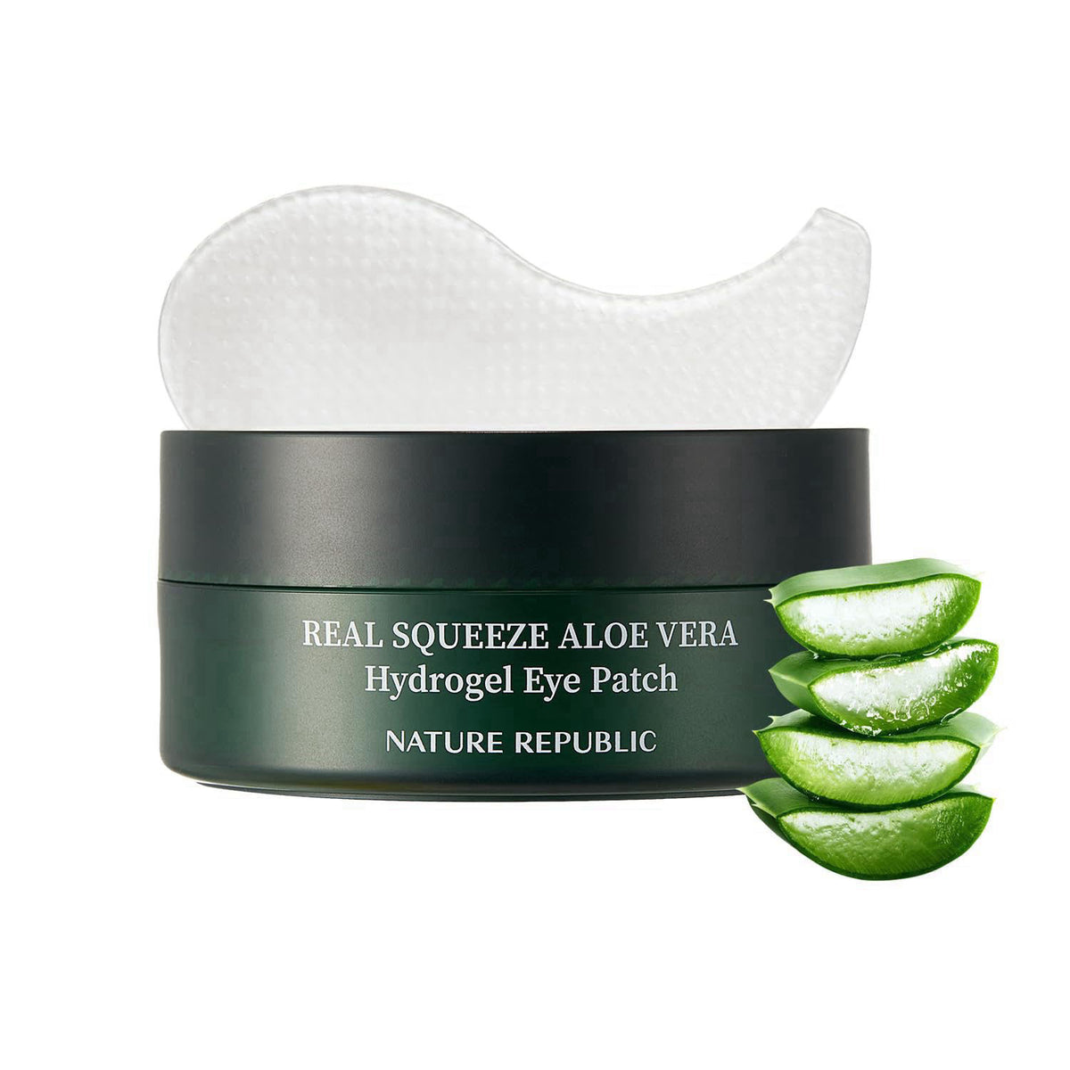 Nature Republic Real Squeeze Aloe Vera Under Eye Patches, 60 Patches – product photo (Masks)