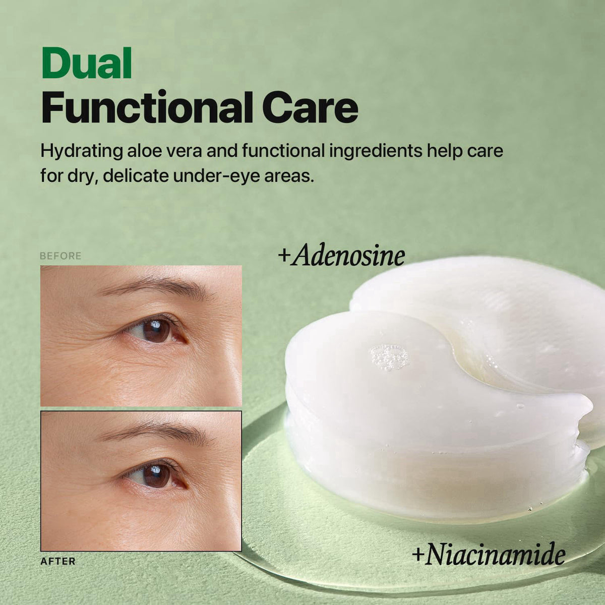 Nature Republic Real Squeeze Aloe Vera Under Eye Patches, 60 Patches – packaging and label