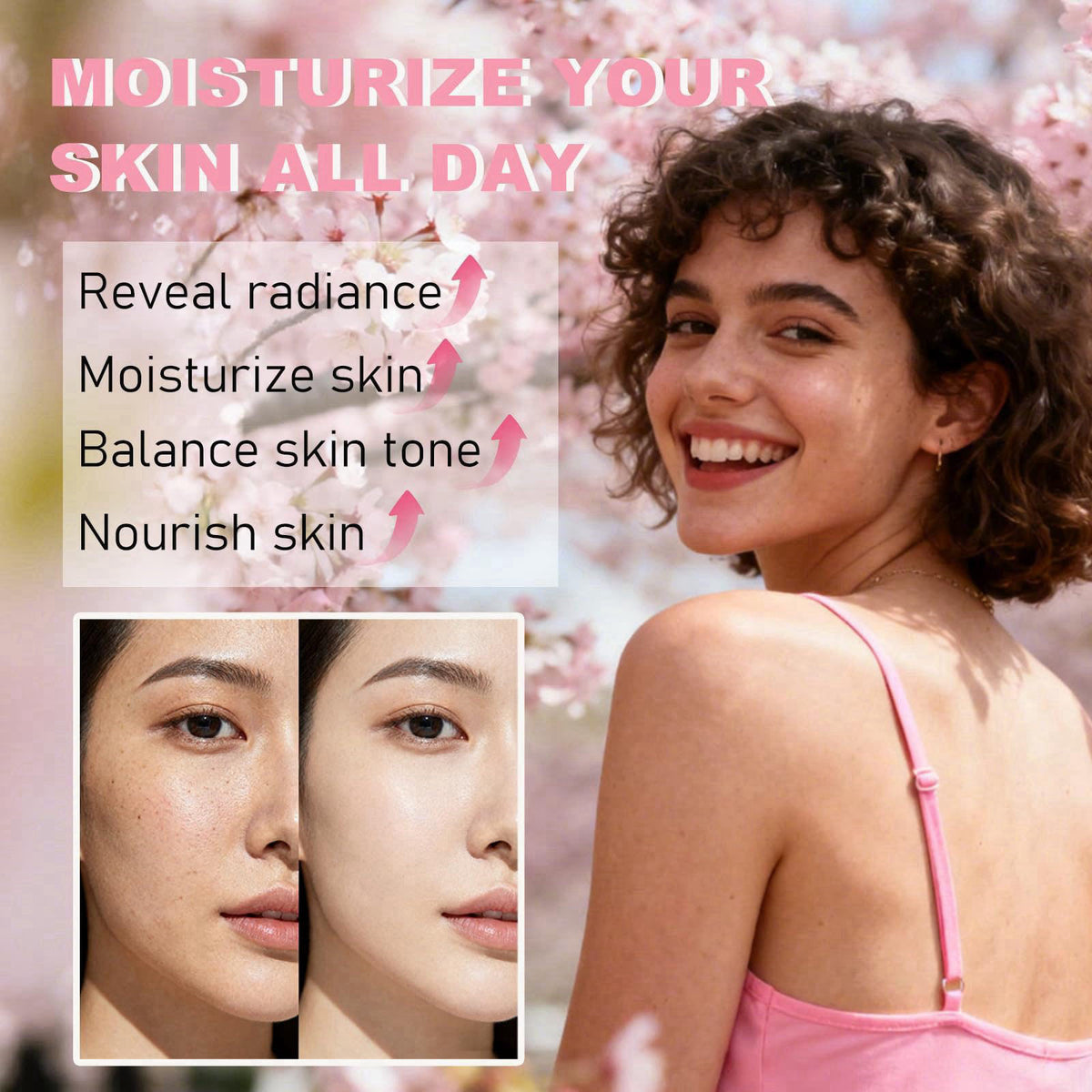 EONFAVE Sakura Skin Care Set for Teen Girls Birthday Gifts - Kids Skin Care Set for girls Ages 8-12 -Skincare for Girls 