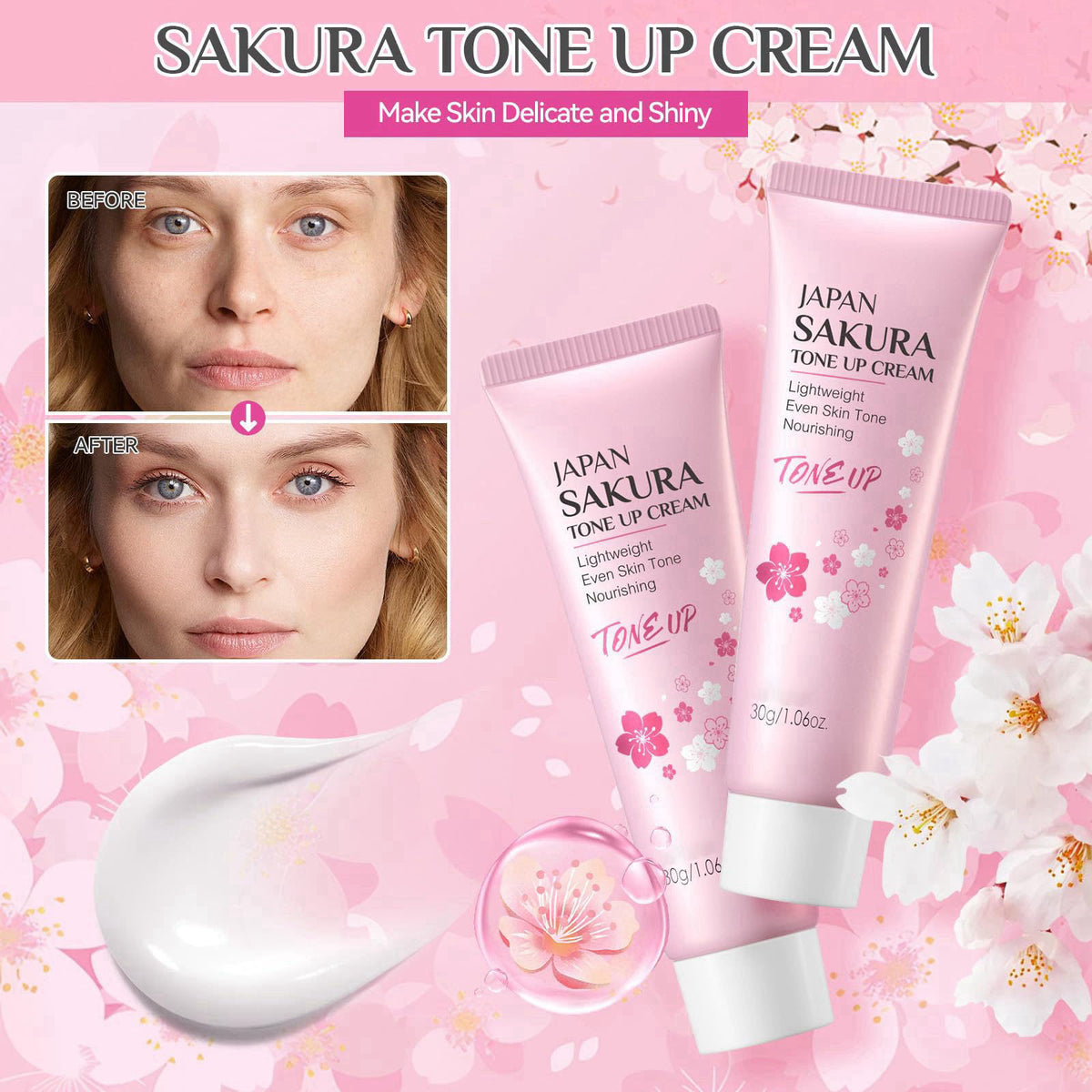 Ofanyia 29Pcs Sakura Skincare Set, Skincare for Girls 10-12, Complete Skincare Routine for Clean, Soft and Hydrated Skin