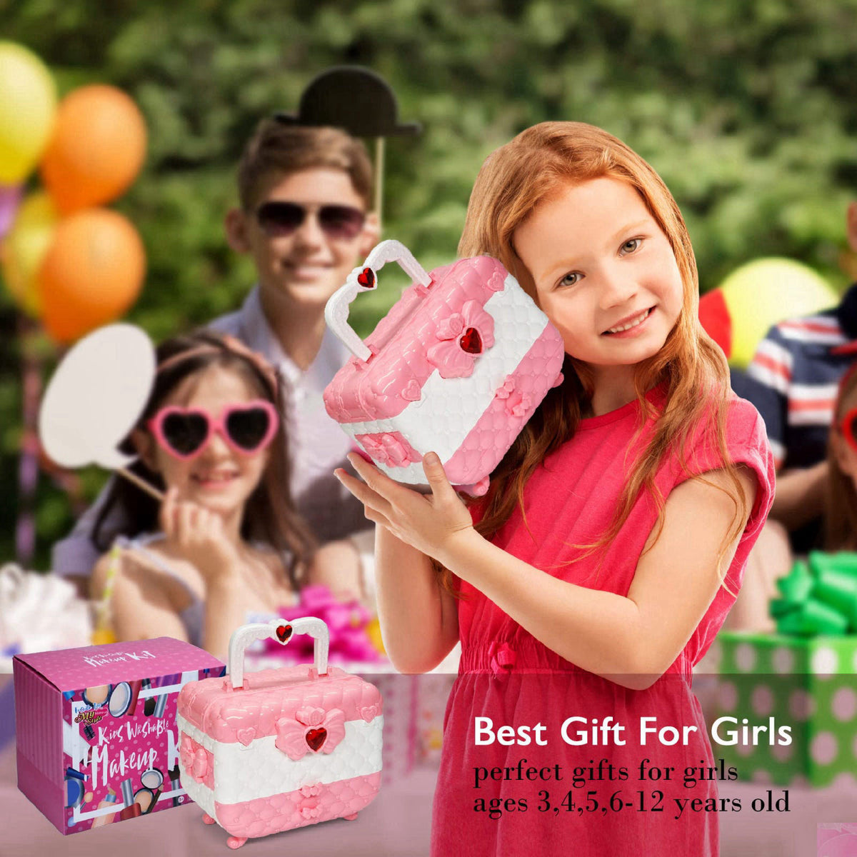 RIPIFAIRY Kids Makeup Sets for Girls - Kids Makeup Sets for Girls 5-8 – close-up detail in Kids Makeup Set （pink）