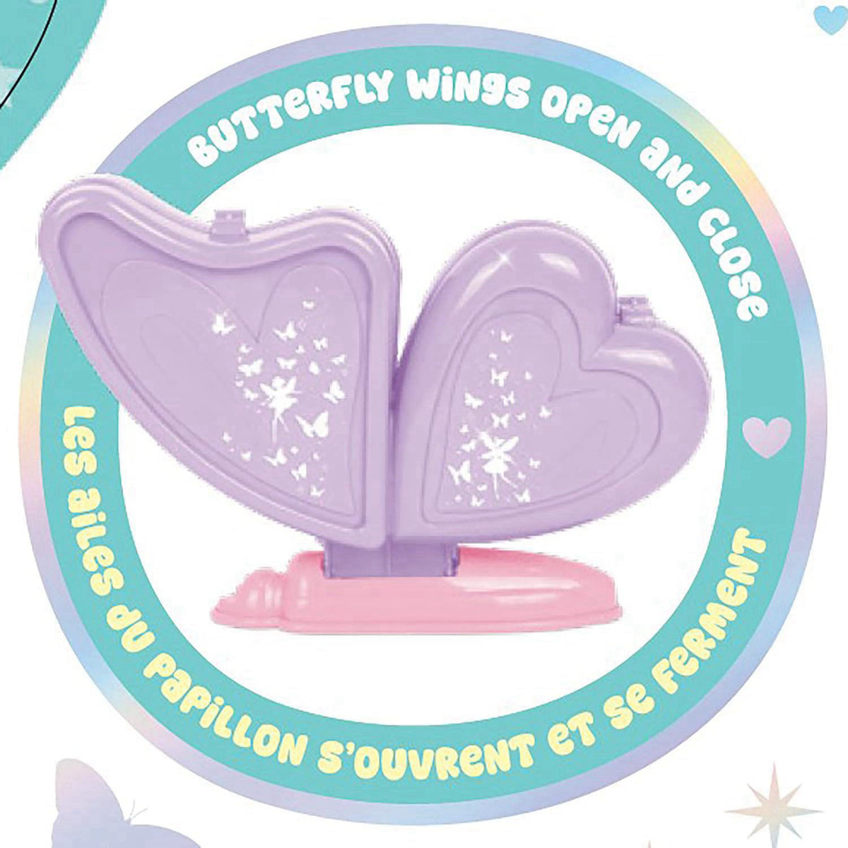Make It Real Glimmer & Glow Butterfly Cosmetic Set, Kids Makeup Kit – full view