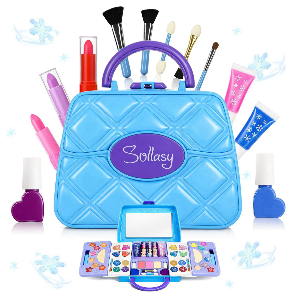 ROHSCE Kids Makeup Kit for Girls, 50PCS Washable Play Makeup Set – product photo (Makeup)