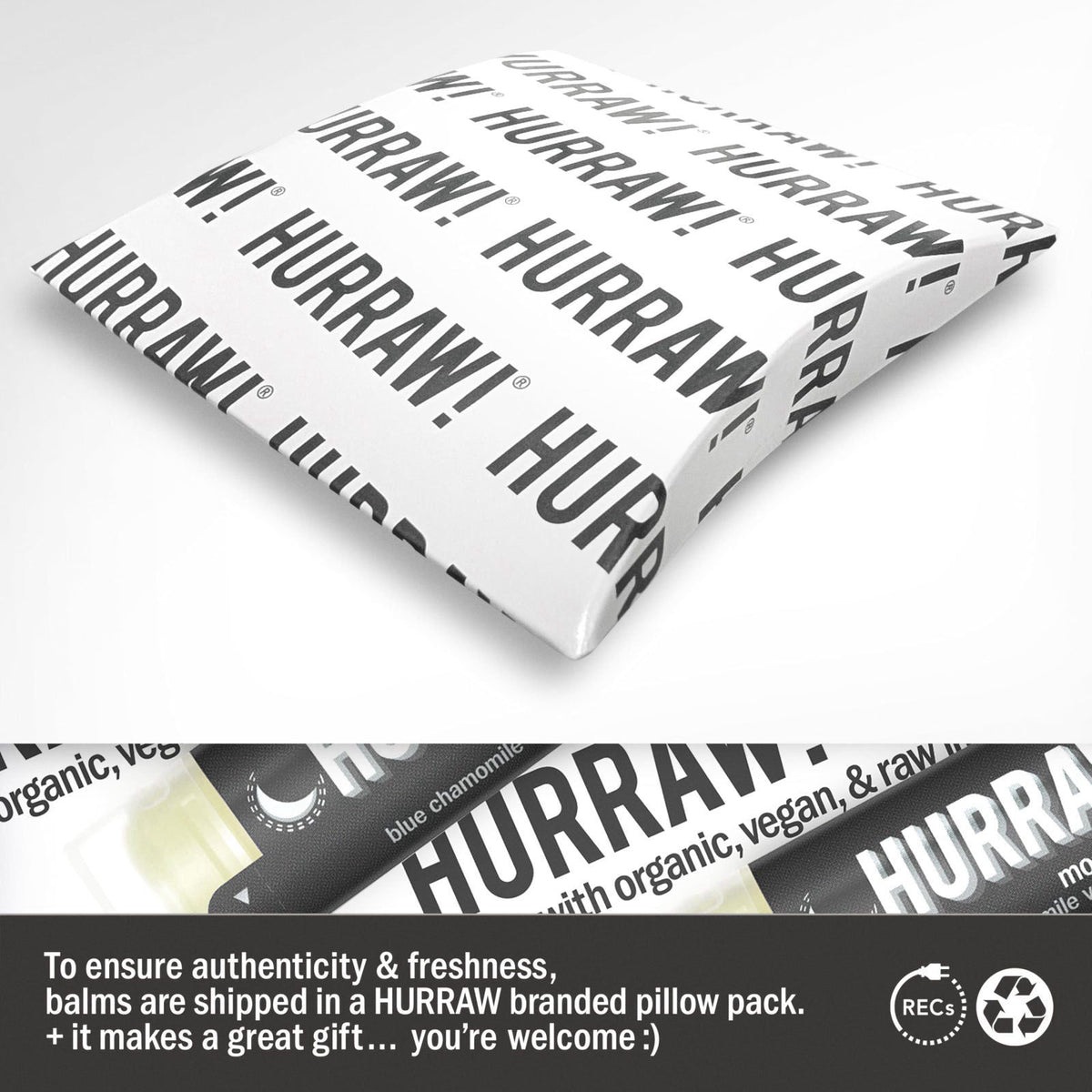 Hurraw! Moon Night Treatment (Blue Chamomile, Vanilla) Lip Balm, 5 Pack: Organic, Certified Vegan, Cruelty and Gluten Fr