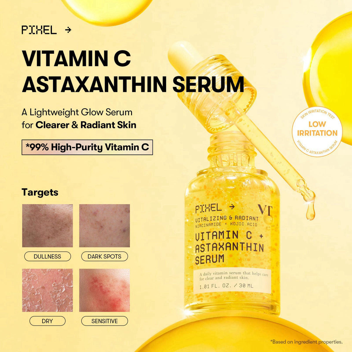 VT COSMETICS Vitamin C Astaxanthin Serum, 1.01 fl oz / 30 mL – close-up detail