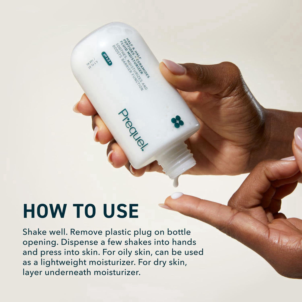 Prequel Skin Hydrating Moisturizer Face Cream, Ceramide Peptide Lotion – alternate angle