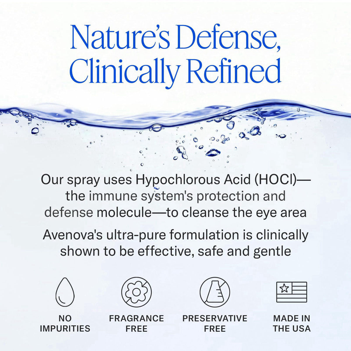 Avenova Daily Clean Duo, 20 ml Spray + 30-Count Eye Wipes – packaging and label