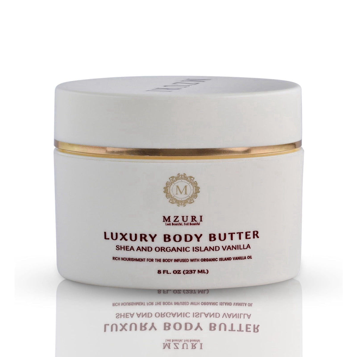 MZURI Whipped Body Butter with Shea Butter & Island Vanilla Oil, 8 fl oz – product photo (Body Butters)