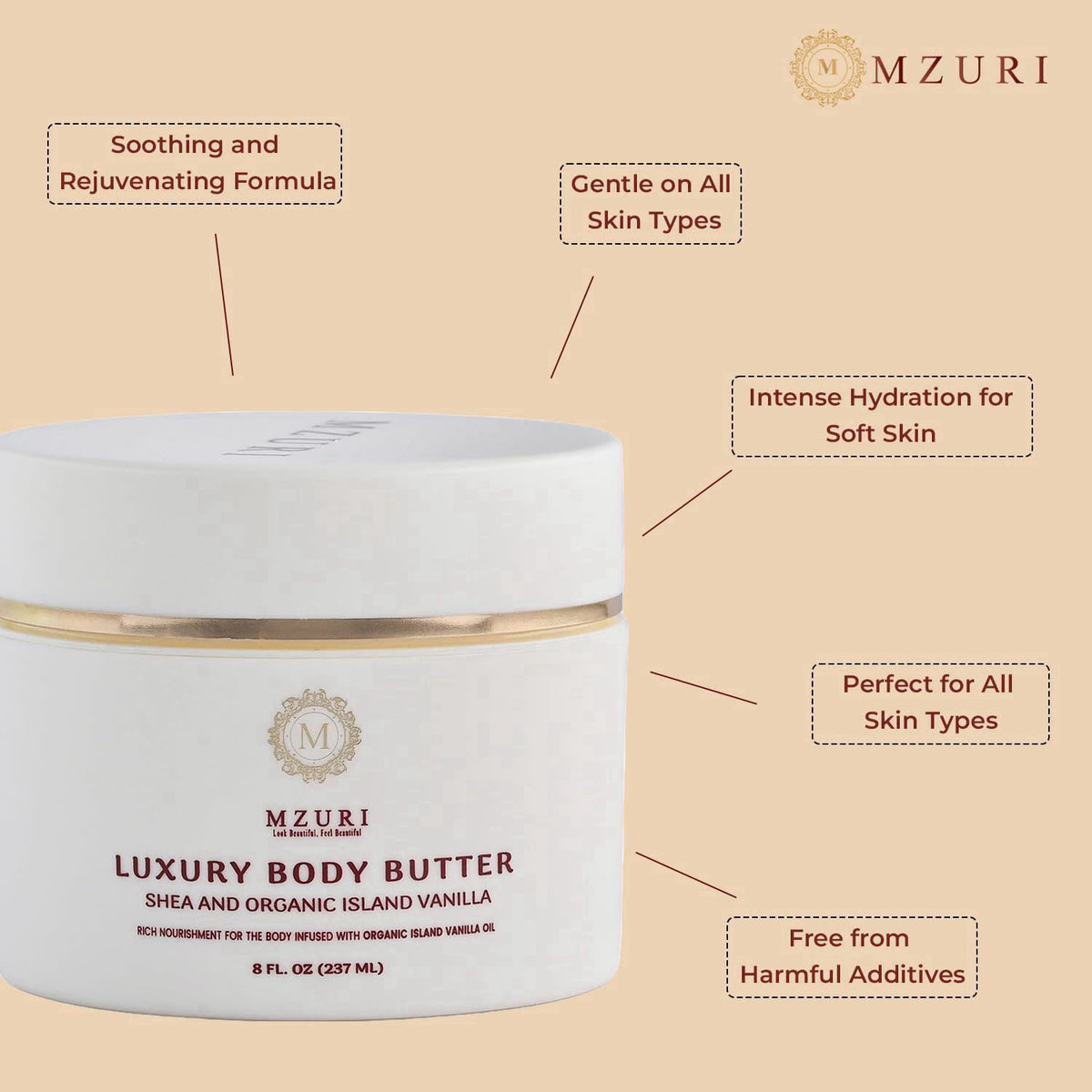 MZURI – Body Butters on display