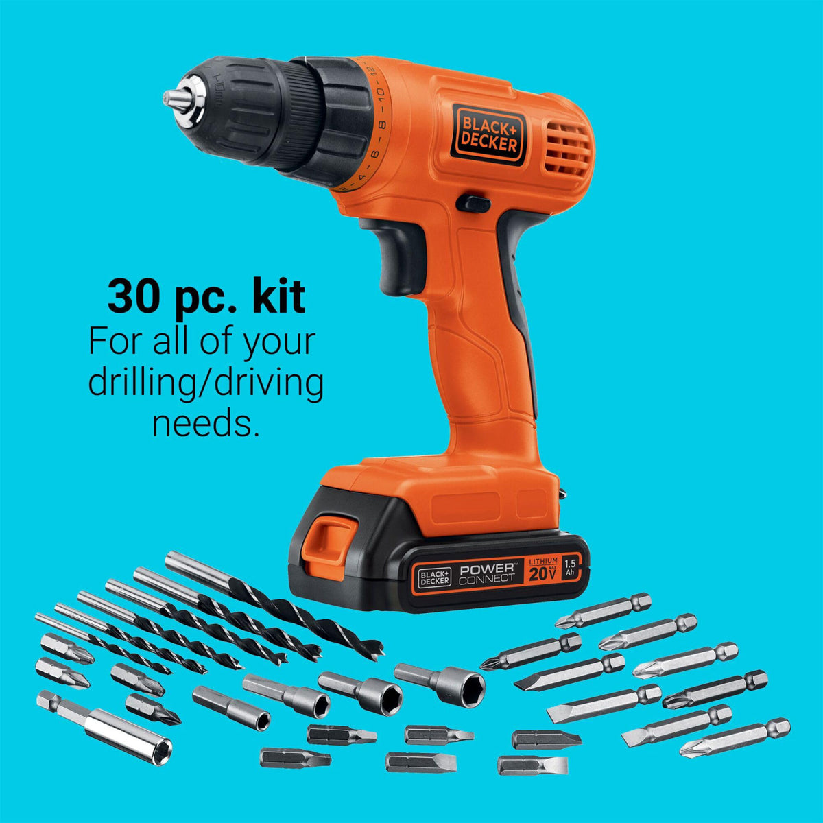 BLACK DECKER 20V MAX POWERCONNECT Power Drill Cordless Drill by Premium Selection — view 5
