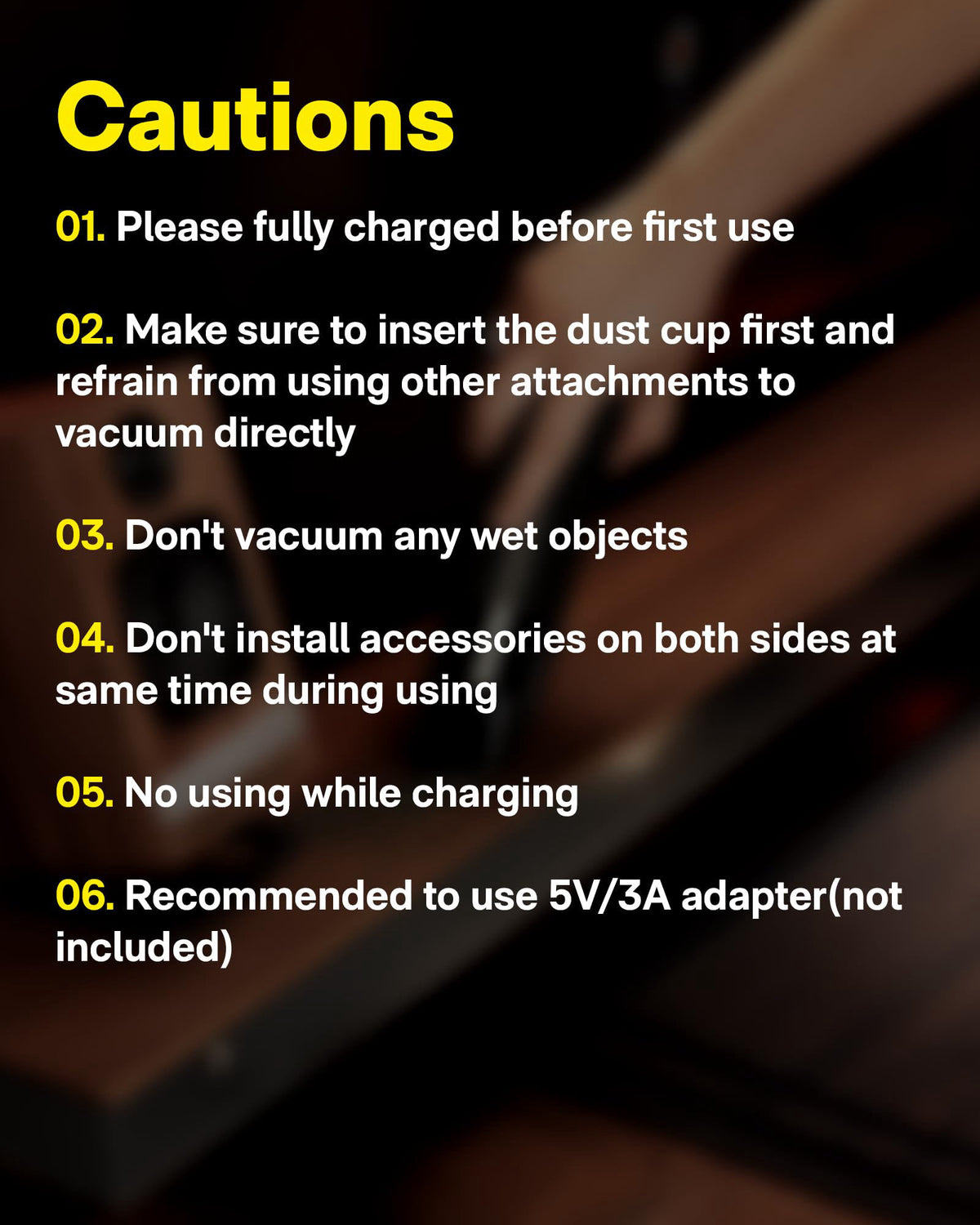 HOTO Handheld Desk Vacuum Cordless, Small Vacuum Cleaner, 15000Pa – alternate angle