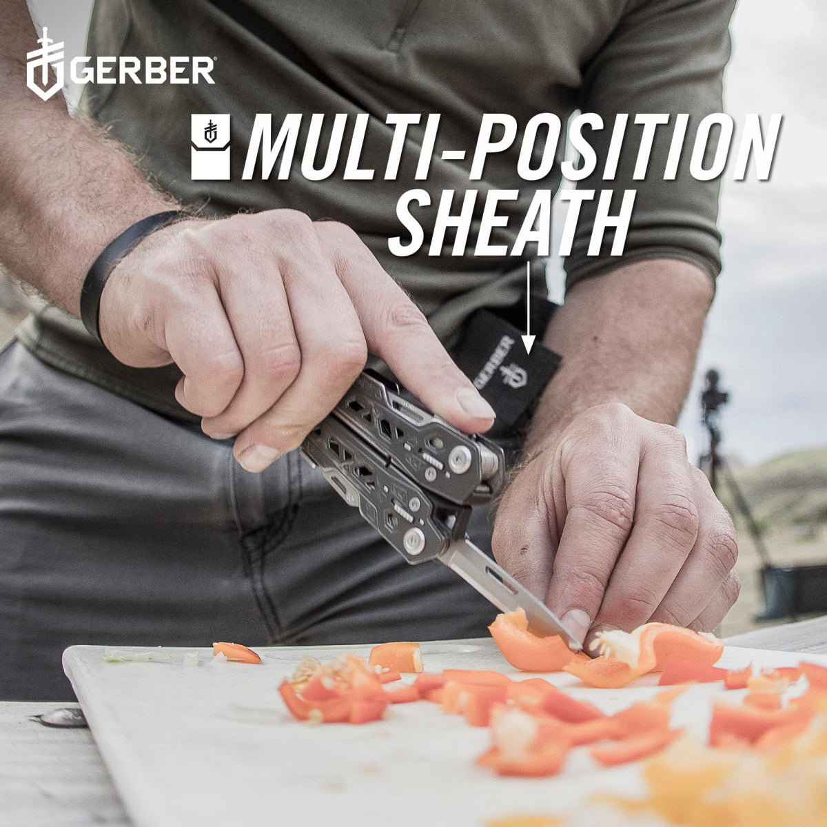Gerber Truss 17-in-1 EDC Multitool Pliers, Pocket Knife with Sheath, Black – alternate angle