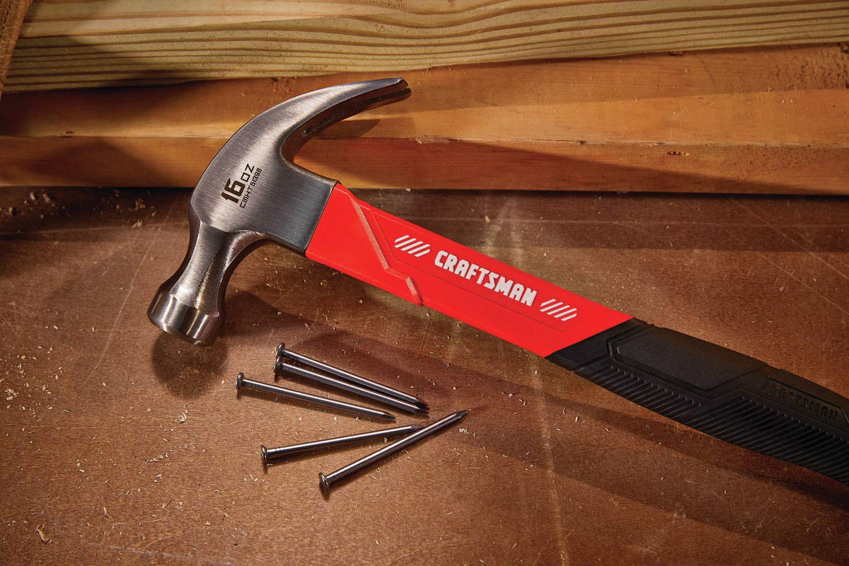 CRAFTSMAN Hammer, Fiberglass, 16 oz. with Tape Measure, Self-Lock, 25-Foot and Torpedo Level, 9-Inch (CMHT51398, CMHT372