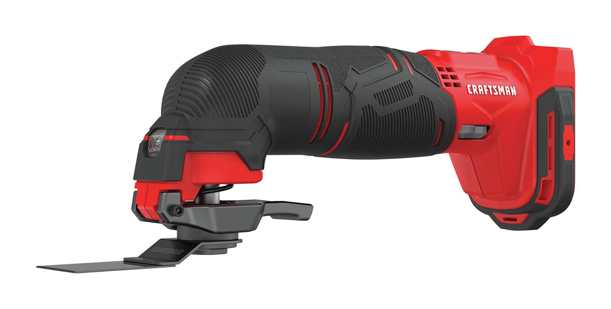 CRAFTSMAN V20* Oscillating Tool Cordless, Tool Only (CMCE500B) – back view and specifications
