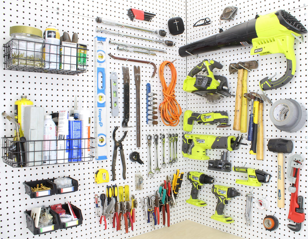Right Arrange Peg Board Hooks for Hanging Tools with Bins and Baskets – Tool Organization Accessories Kit – Organizer Se