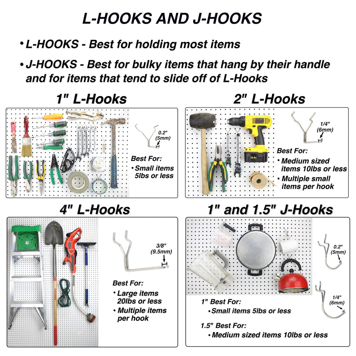 Right Arrange – Pegboard Hooks on display
