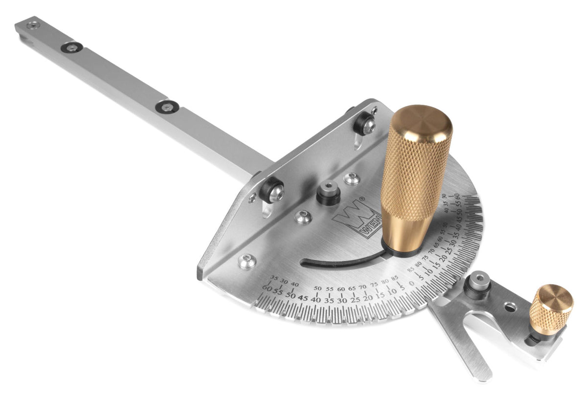 WEN Steel and Brass Premium Miter Gauge, 27 Angle Stops for Table Saws, Router Tables, Band Saws, and Woodworking Tools 