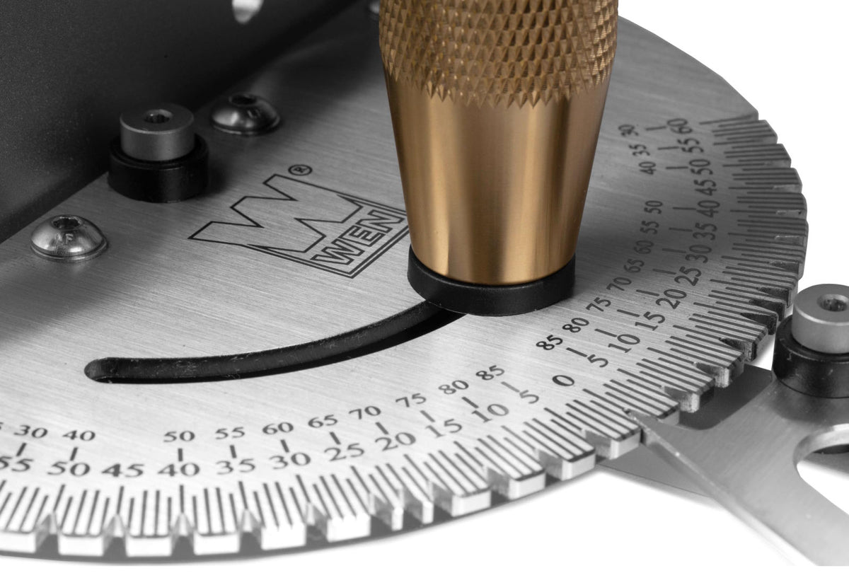 WEN Steel and Brass Premium Miter Gauge, 27 Angle Stops for Table Saws, Router Tables, Band Saws, and Woodworking Tools 