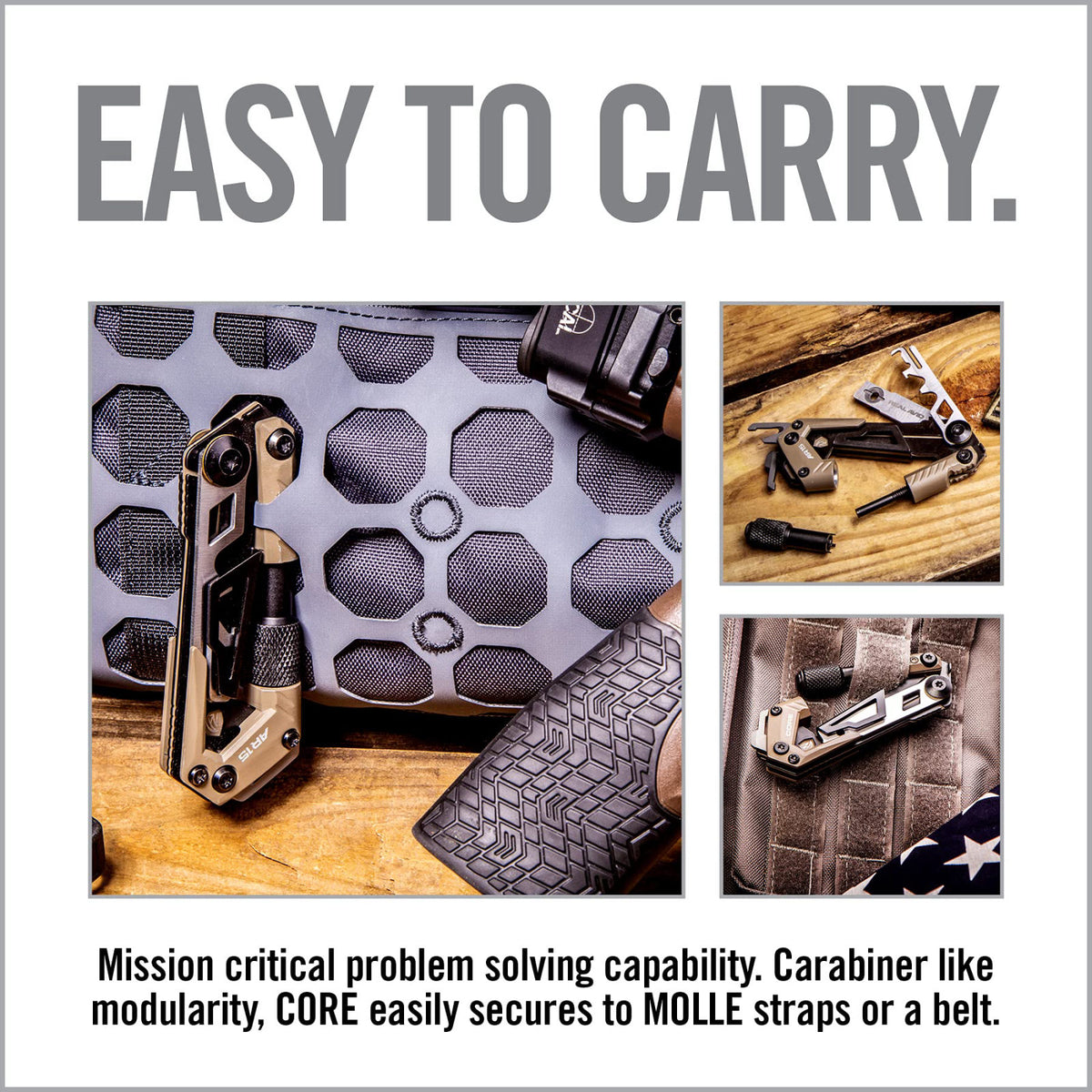 Real Avid Gun Multi Tool CORE: Tactical Rifle Tool & EDC Tools, Gun Accessories & Utility Tool Kit for Gun Maintenance, 