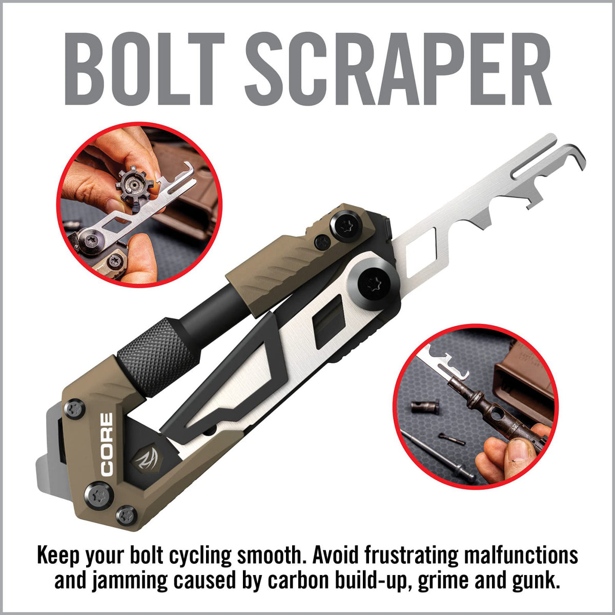 Real Avid Gun Multi Tool CORE: Tactical Rifle Tool & EDC Tools, Gun Accessories & Utility Tool Kit for Gun Maintenance, 