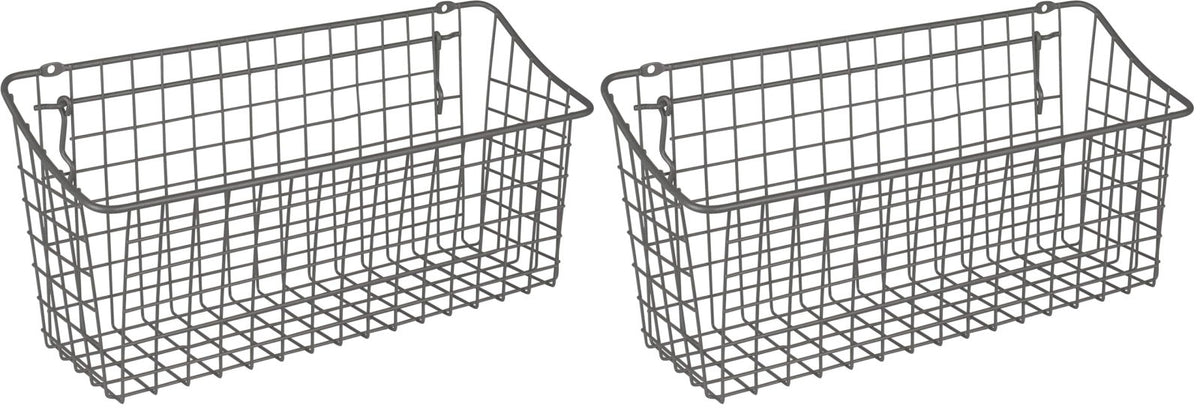 Spectrum Pegboard Wall Mount Wire Basket Extra Large by Premium Selection — view 2