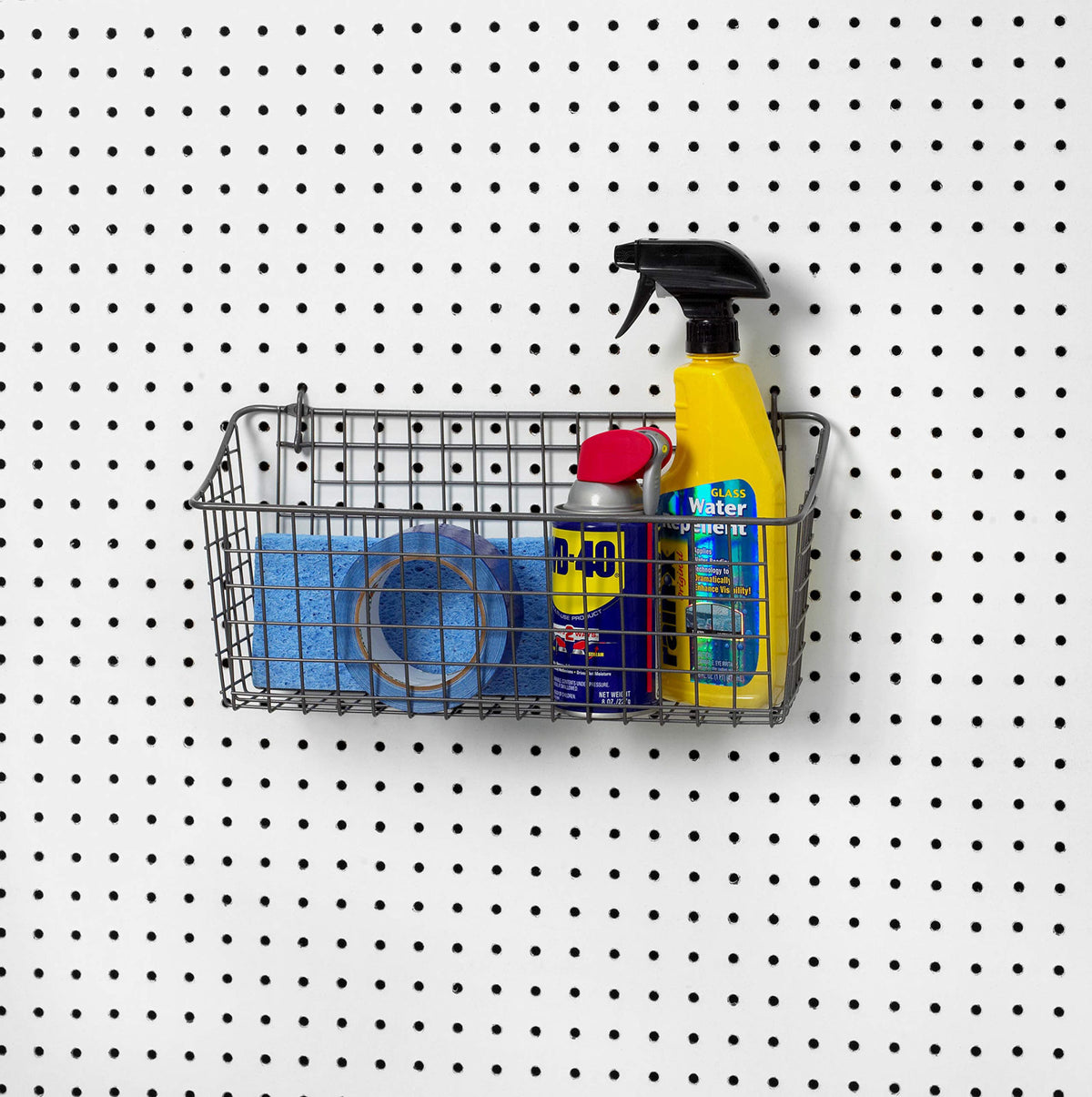 Spectrum Pegboard Wall Mount Wire Basket Extra Large by Premium Selection — view 7