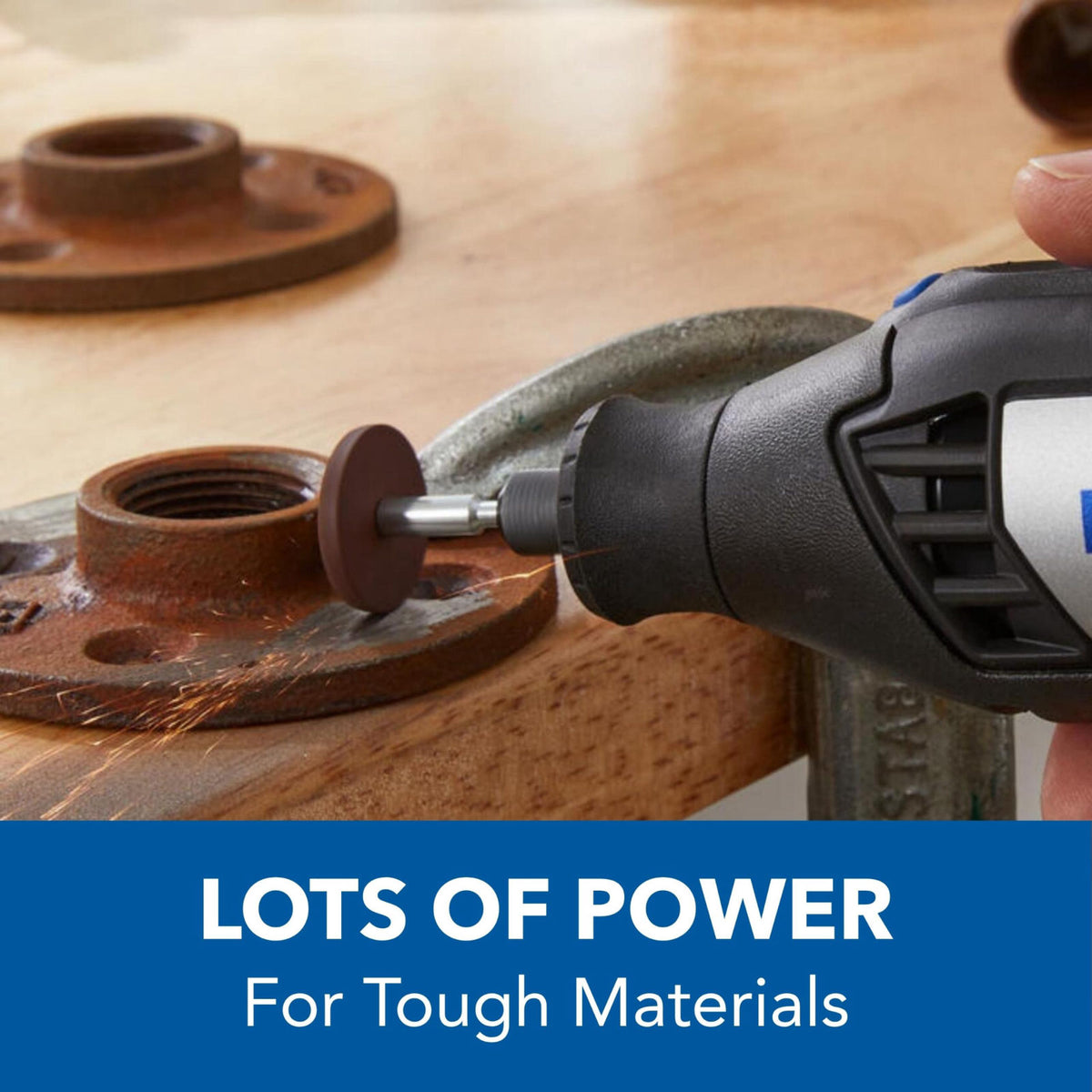 Dremel 4000-2/32 Rotary Tool Kit - Engraver, Polisher & Sander, Multi-Use – back view and specifications