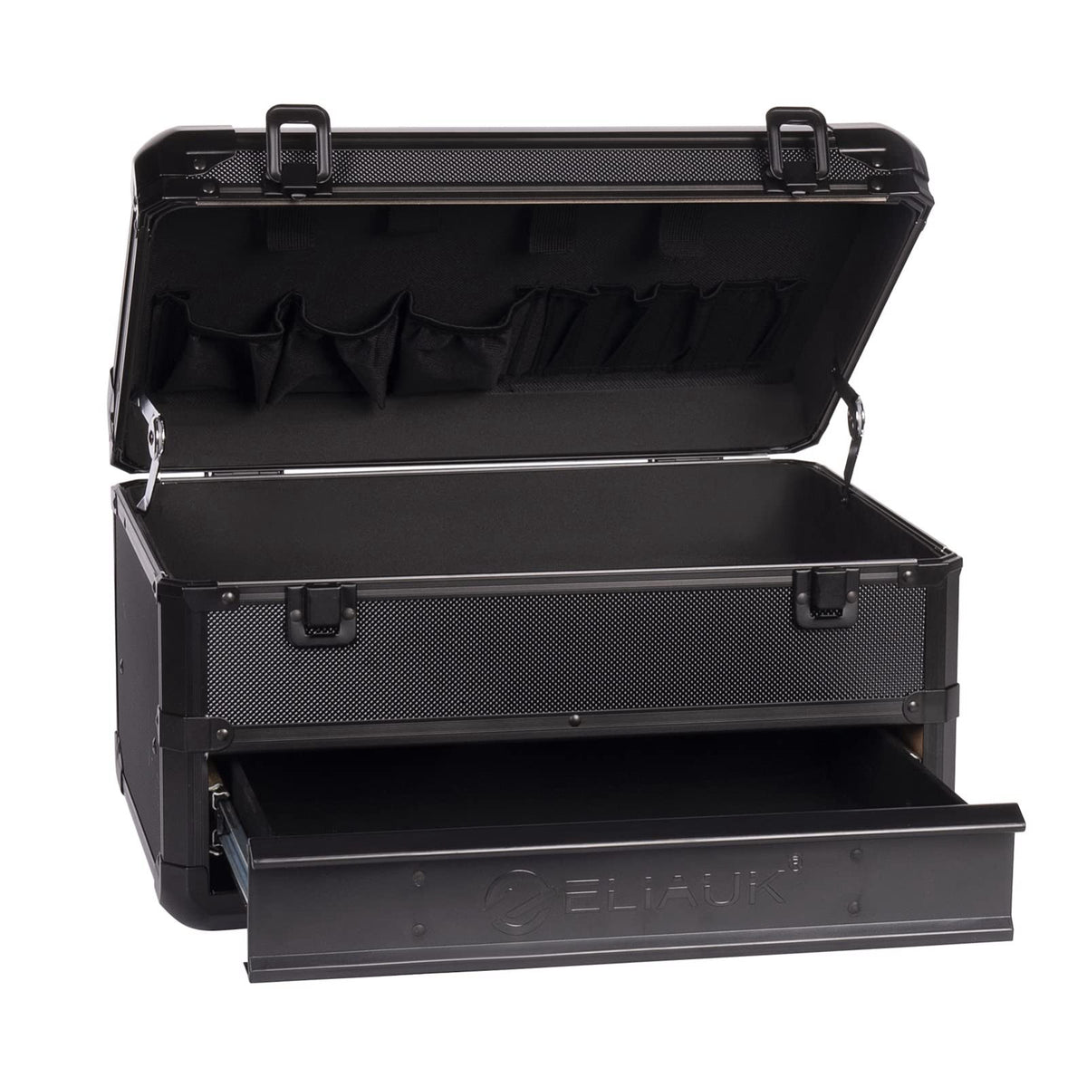 E ELIAUK Tool Box Tool Organizer Storage Cabinet Carry Case Toolbox with Drawers – packaging and label