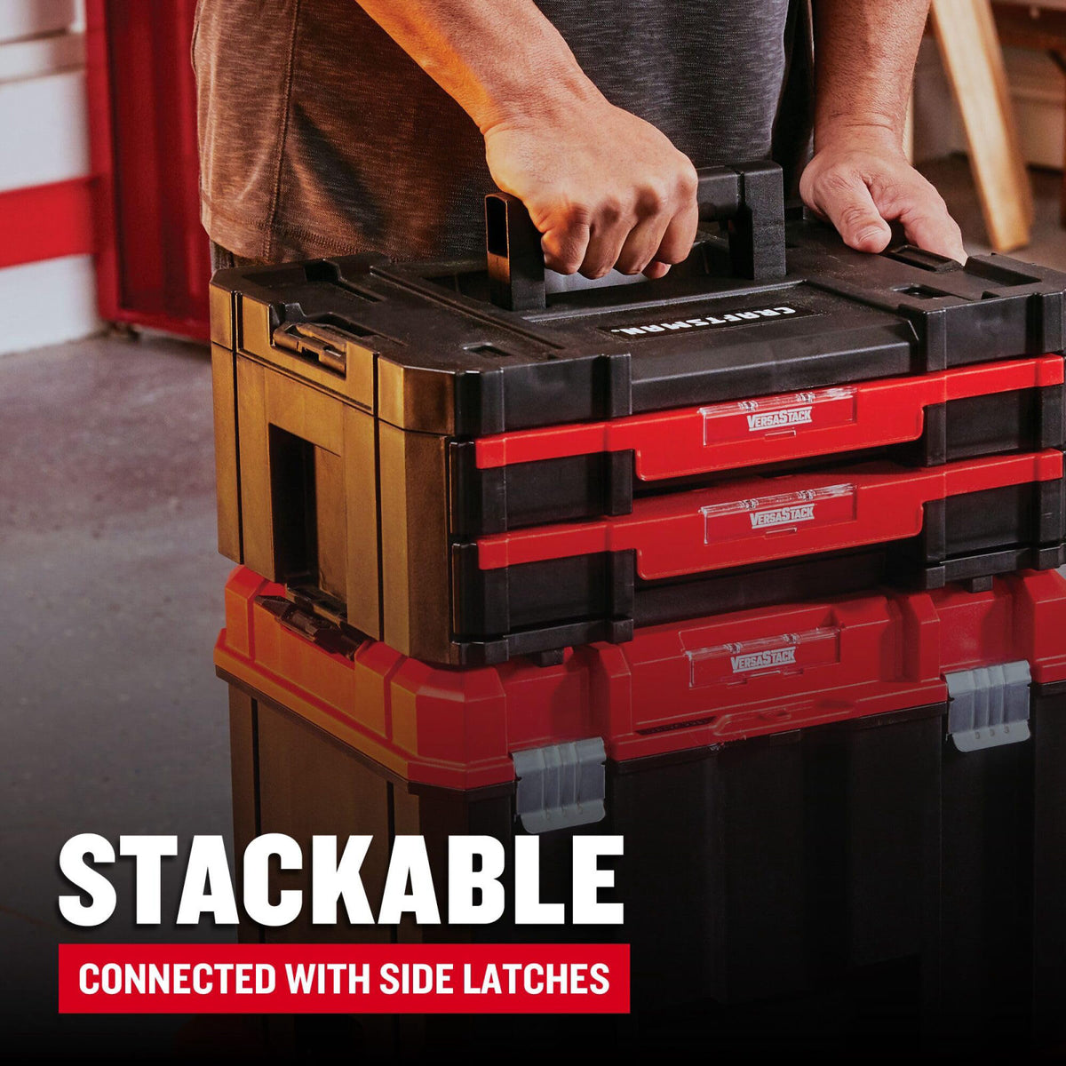CRAFTSMAN Plastic Tool Box With Drawers, Organizer and Storage (CMST17804) – packaging and label