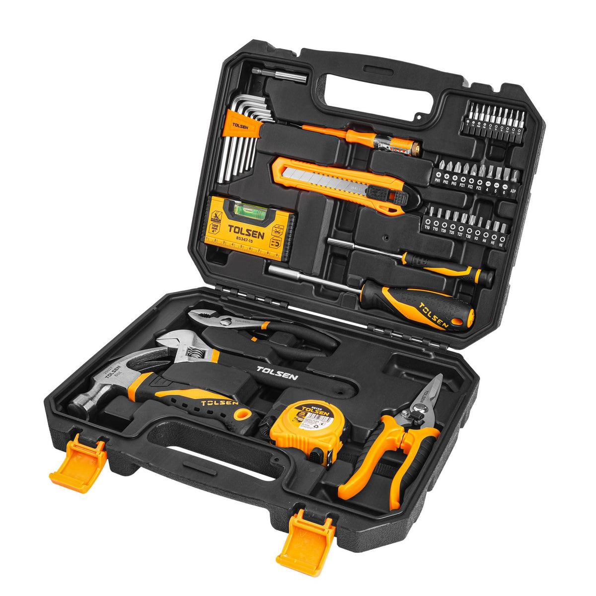 TOLSEN Tool Set General Household Hand Small Tool Kit with ToolBox