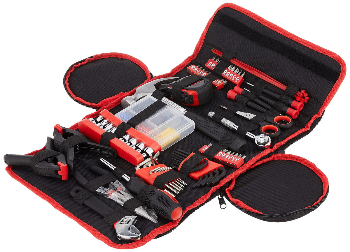 Stalwart Household Hand Tool Set with Roll-Up Bag, 86-Piece
