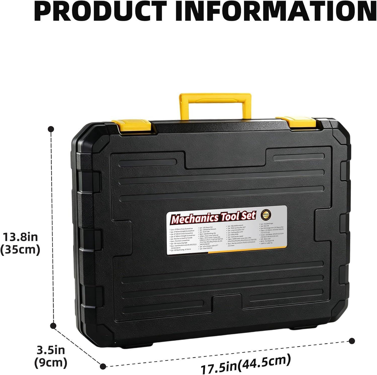 266-Piece Home Tool Set with Portable Storage Case – Complete Tool Set for Home Maintenance, Garage, Car, DIY & Workshop