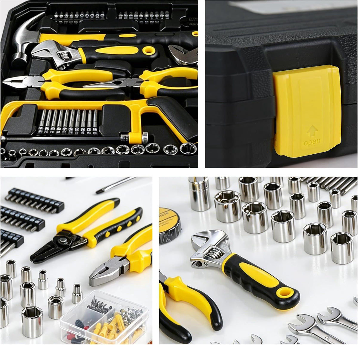 266-Piece Home Tool Set with Portable Storage Case – Complete Tool Set for Home Maintenance, Garage, Car, DIY & Workshop