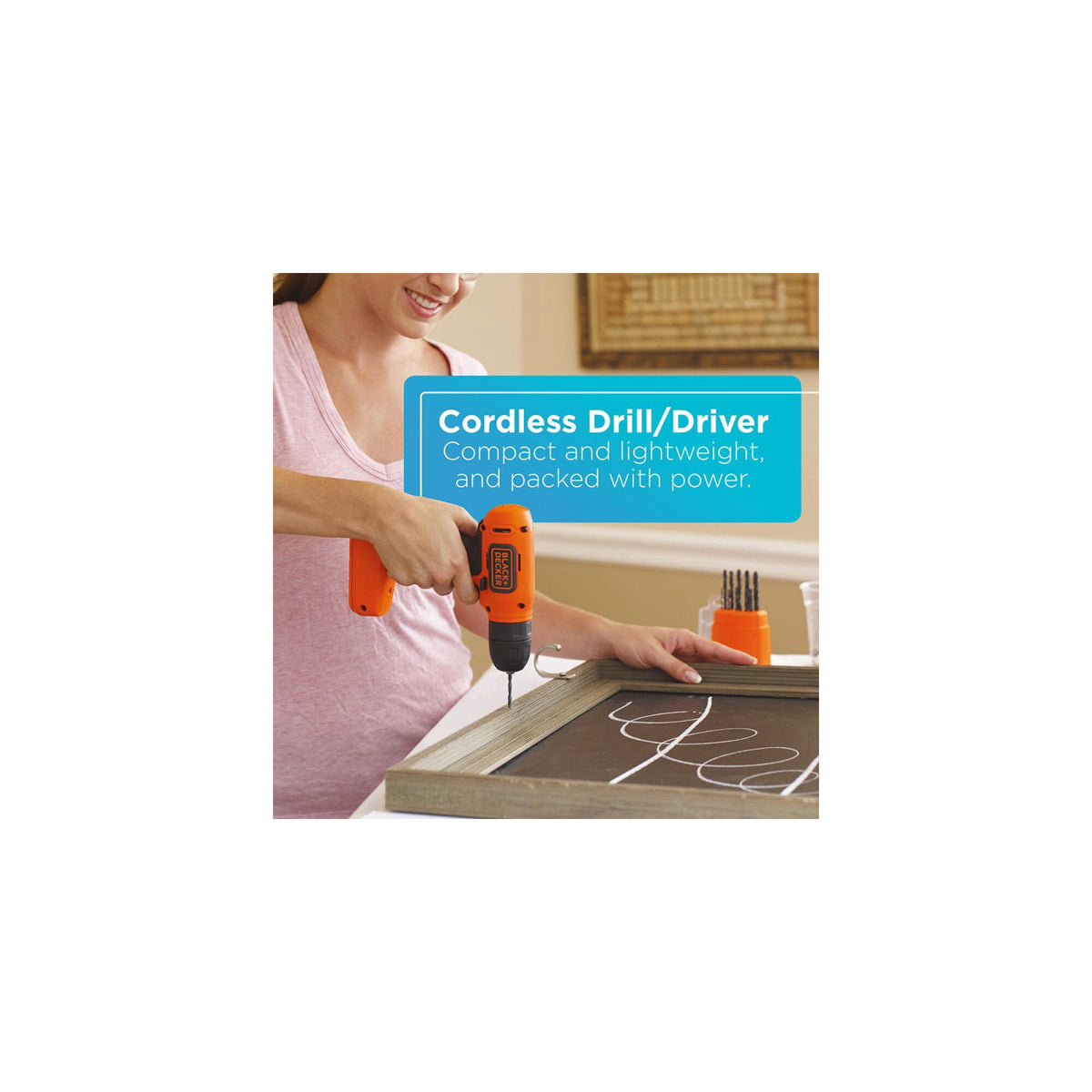 BLACK DECKER 8V MAX 57 Piece Cordless Drill and Household by Premium Selection — view 5