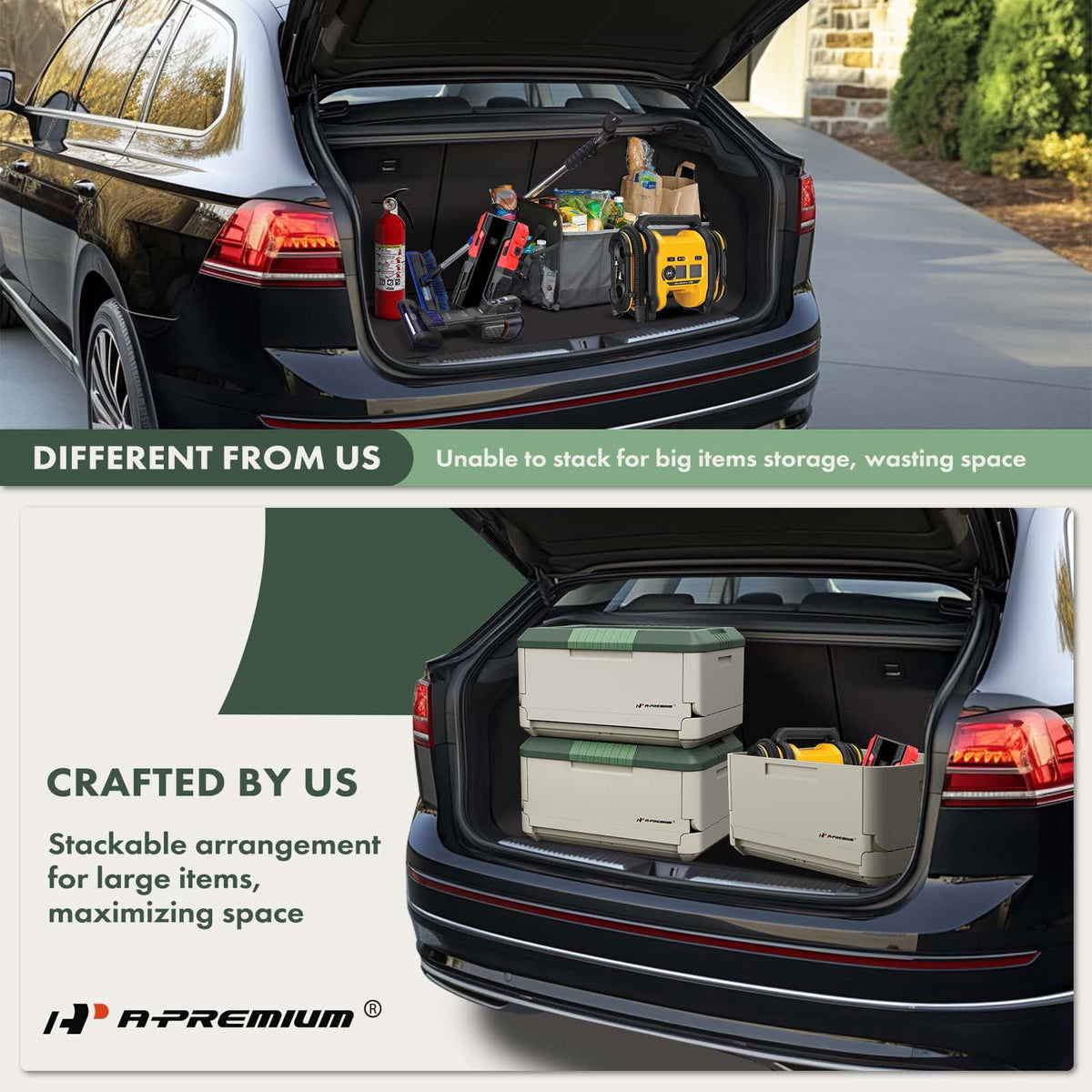 A-Premium Multifunctional Foldable Trunk Organizer and Storage Box – full view
