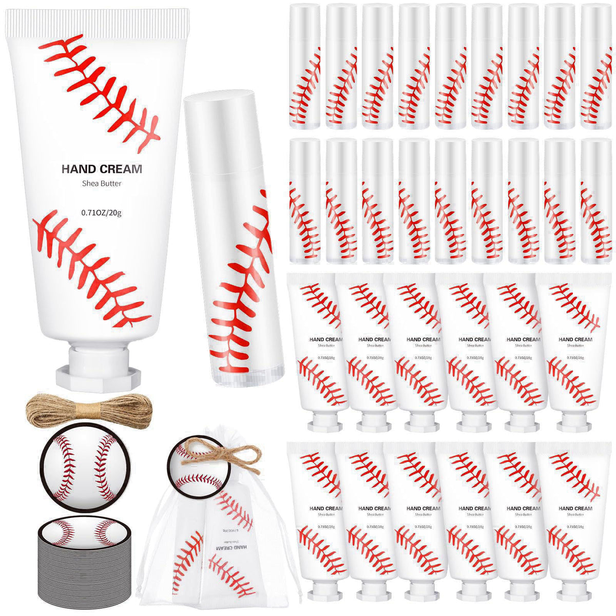 Heigble 144 Pcs Baseball Lip Balm Hand Cream Party Favor Gifts – product photo (Balms &amp; Moisturizers)