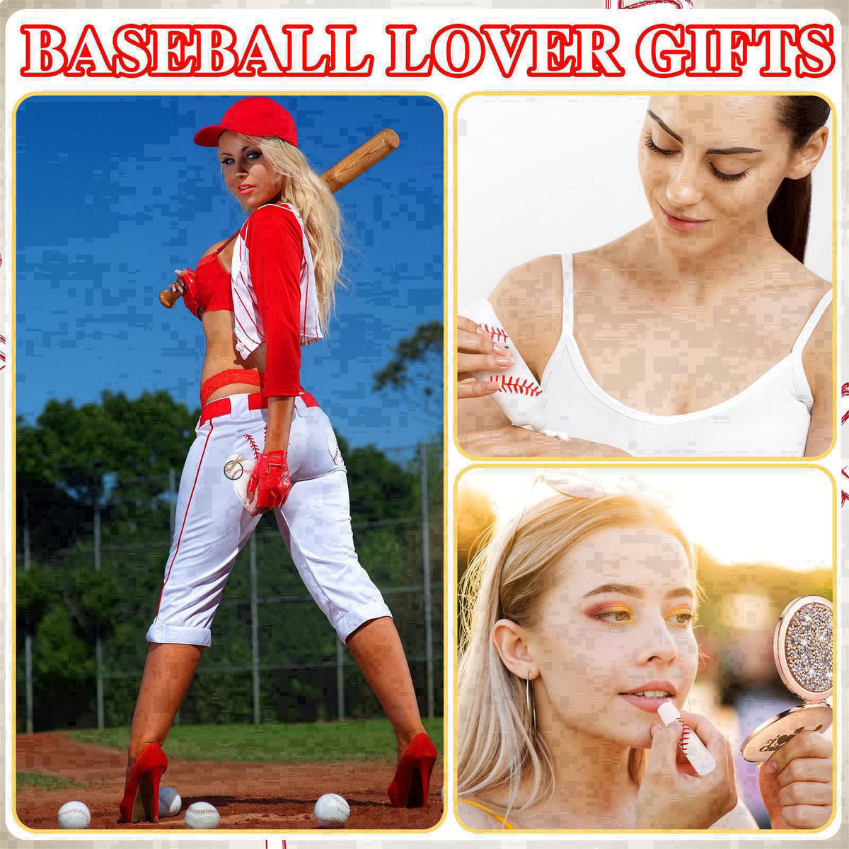 Heigble 144 Pcs Baseball Lip Balm Hand Cream Party Favor Gifts – back view and specifications