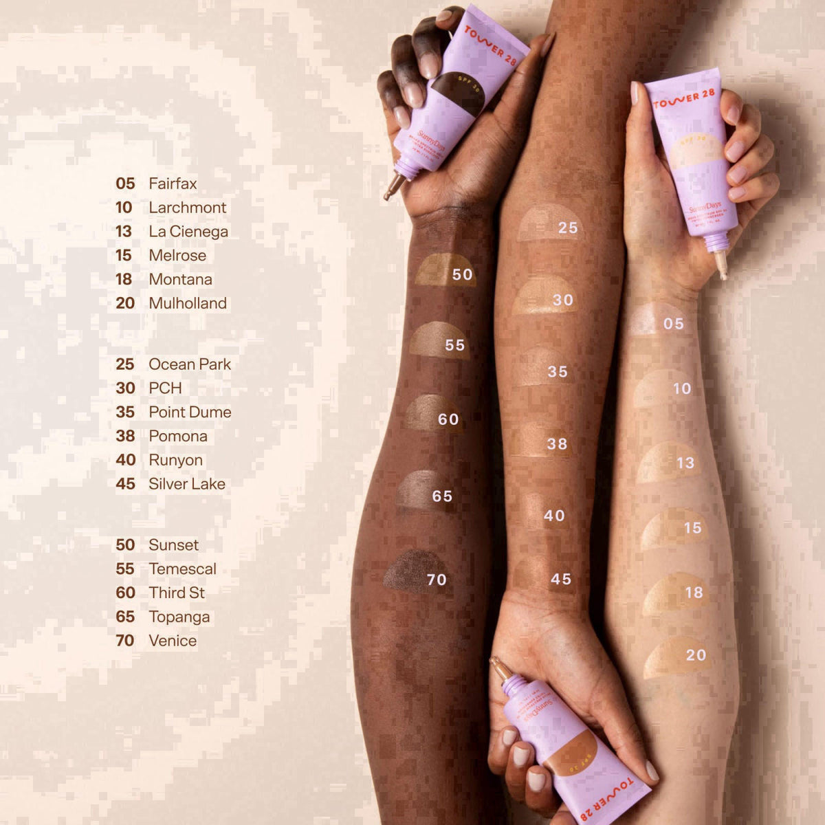 Tower 28 – Tinted Moisturizers on display