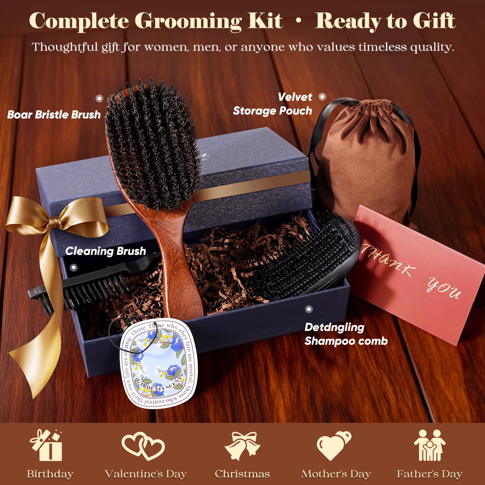 Oumigiz 100% boar bristle hair brush showcasing natural bristles and classic design, crafted with British craftsmanship since 1965.