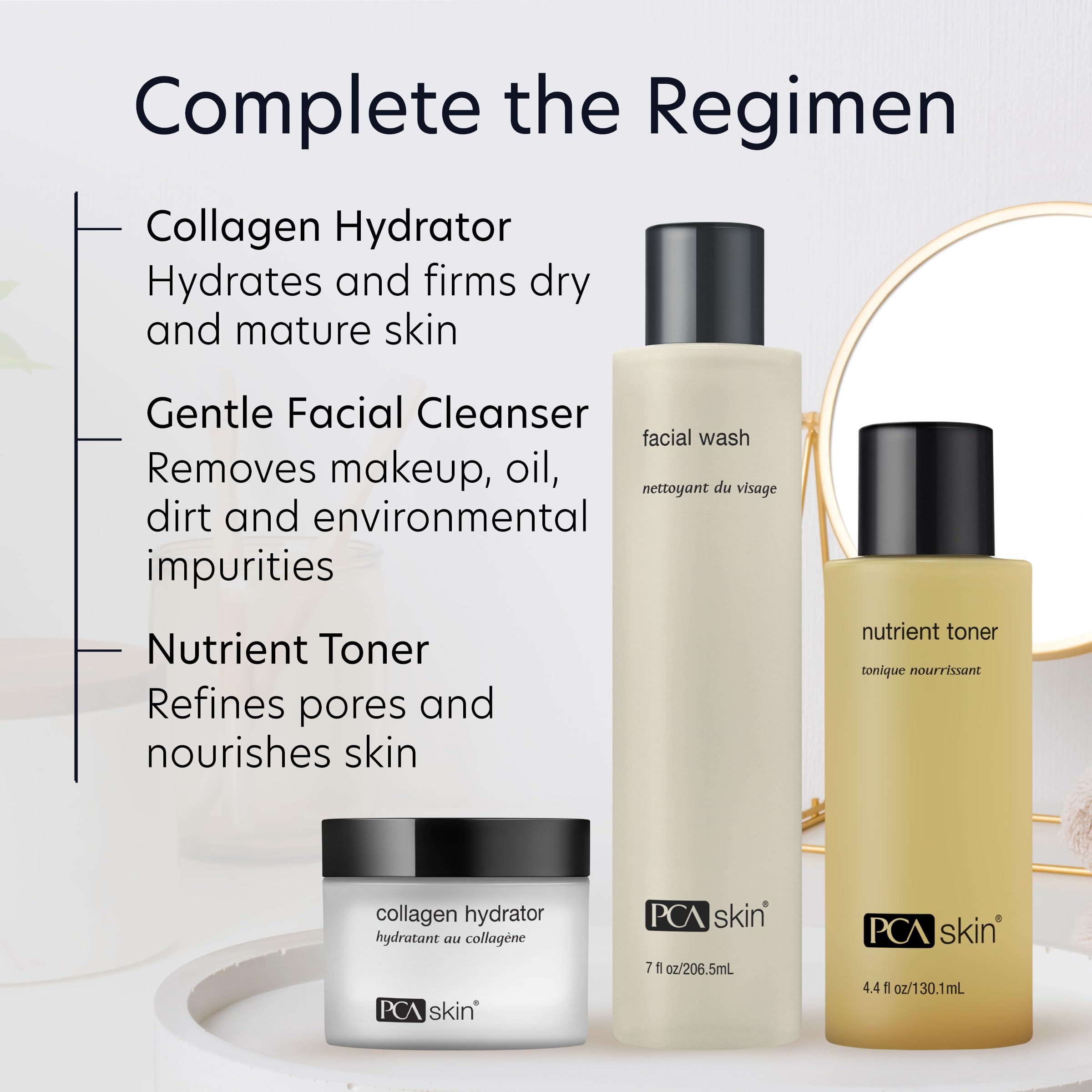 PCA SKIN Collagen Hydrator face cream in a 1.7 oz tub, showcasing the skincare moisturizer with a smooth, white cream inside.
