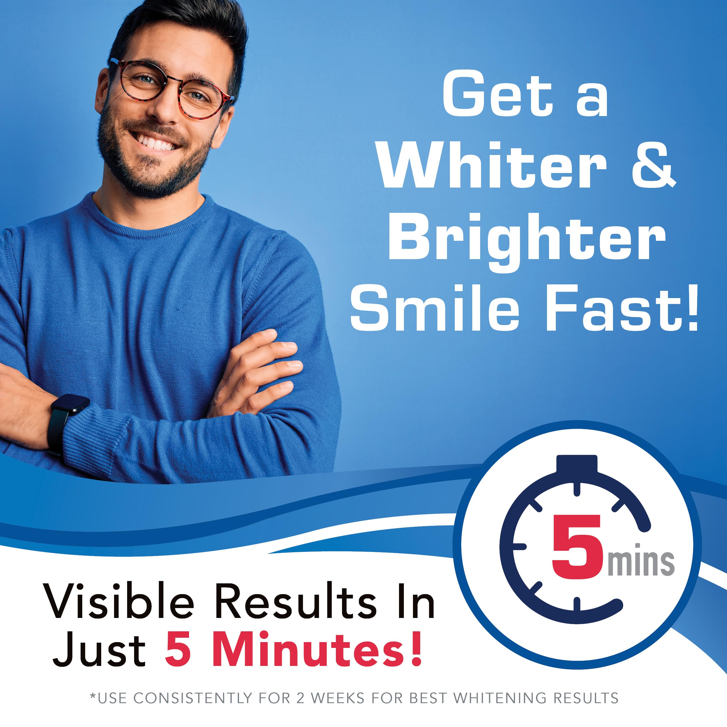 Plus White Speed Whitening Gel for teeth, 2 oz, in a white tube with blue cap, designed for rapid 5-minute whitening.