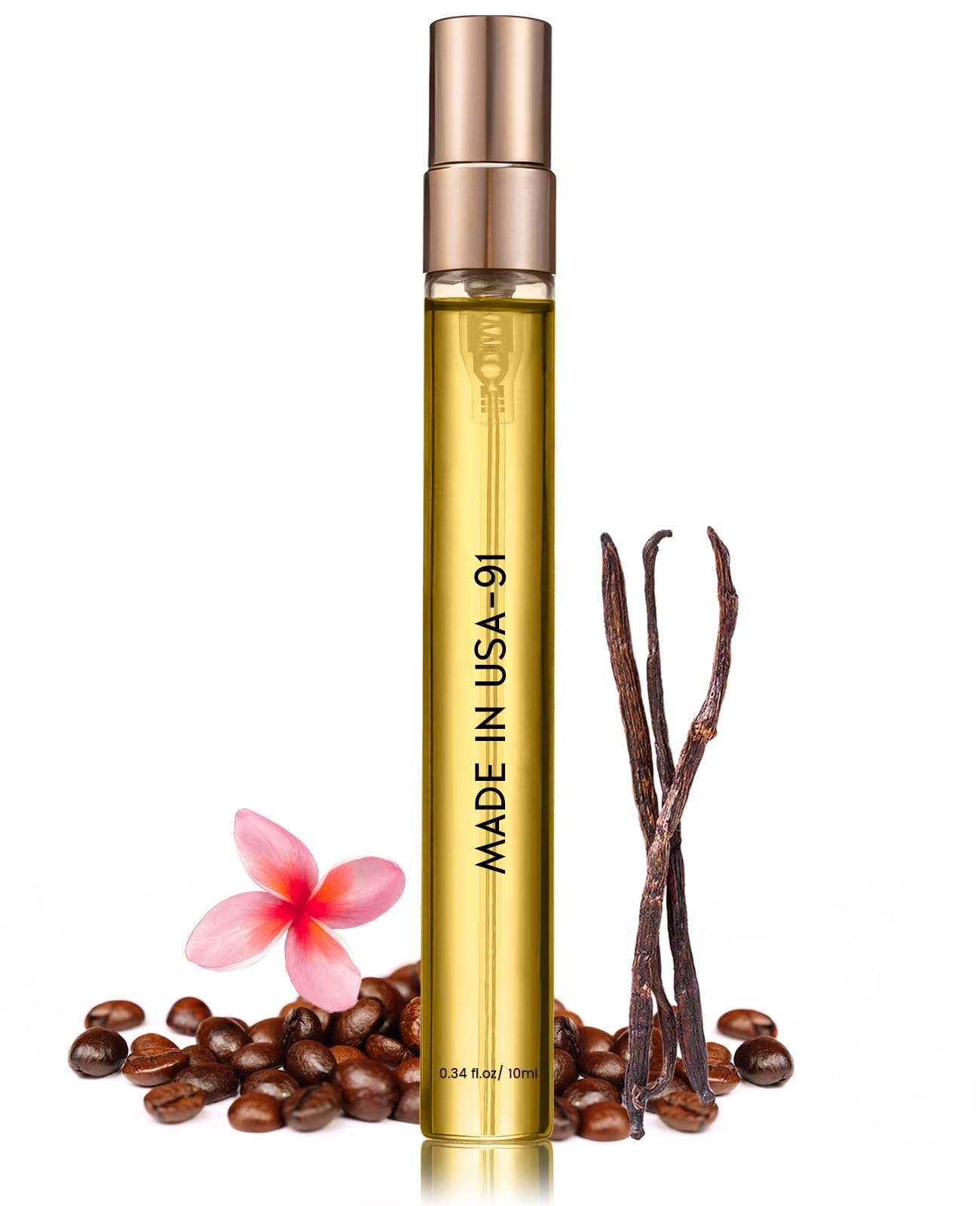 PUREAMOR Pheromone Perfume Coffee Vanilla personal fragrance in 0.34 fl oz bottle with a coffee vanilla scent.