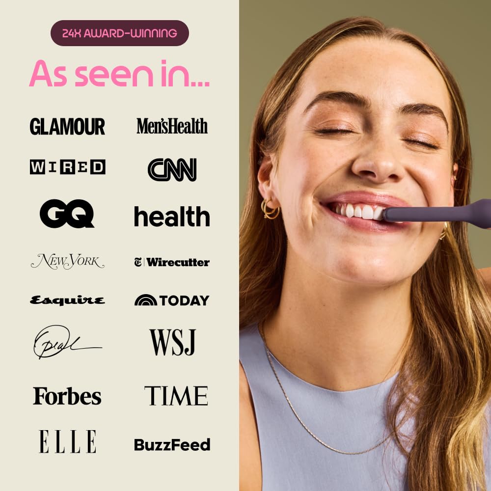 Quip dissolvable whitening strips, a tooth whitener product, showing the strips and packaging for 20 treatments.