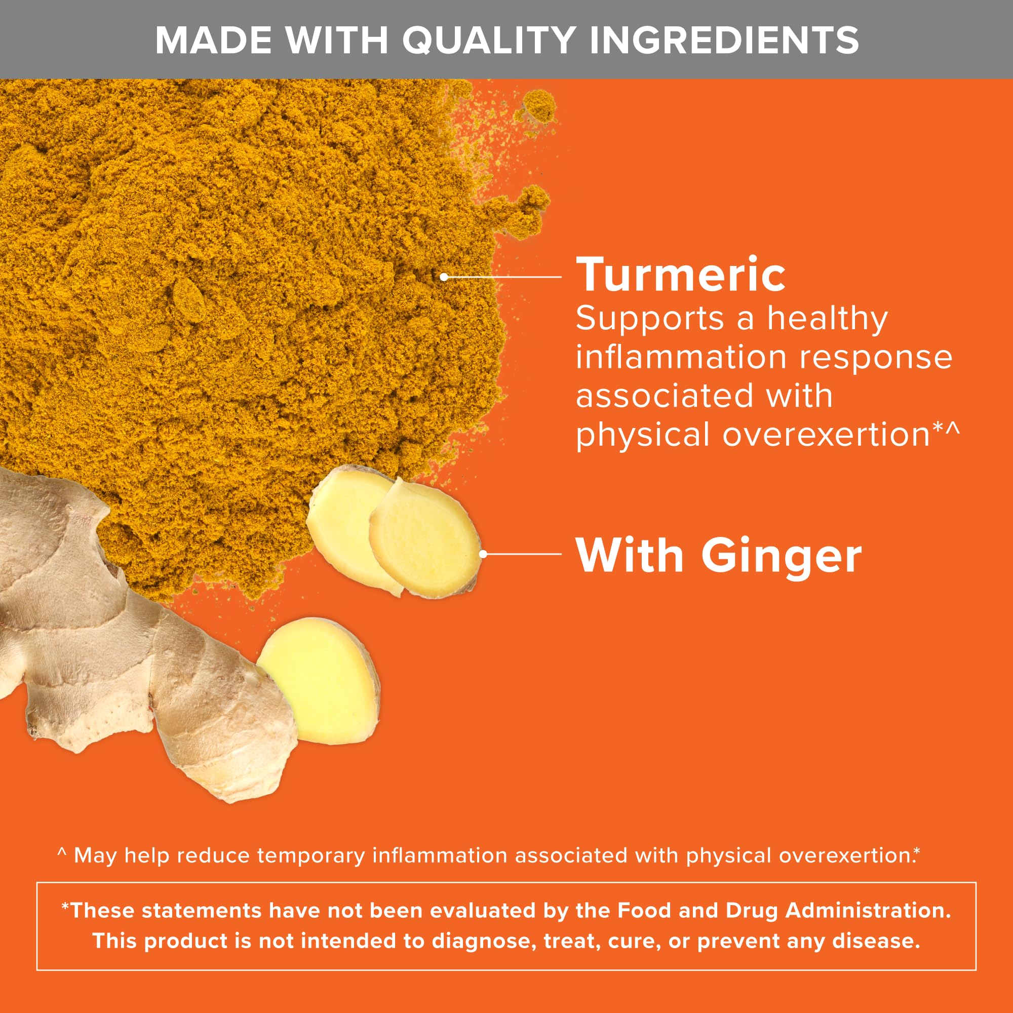 Qunol Turmeric Curcumin supplement with black pepper and ginger, 105 count, dietary nutritional supplement bottle.