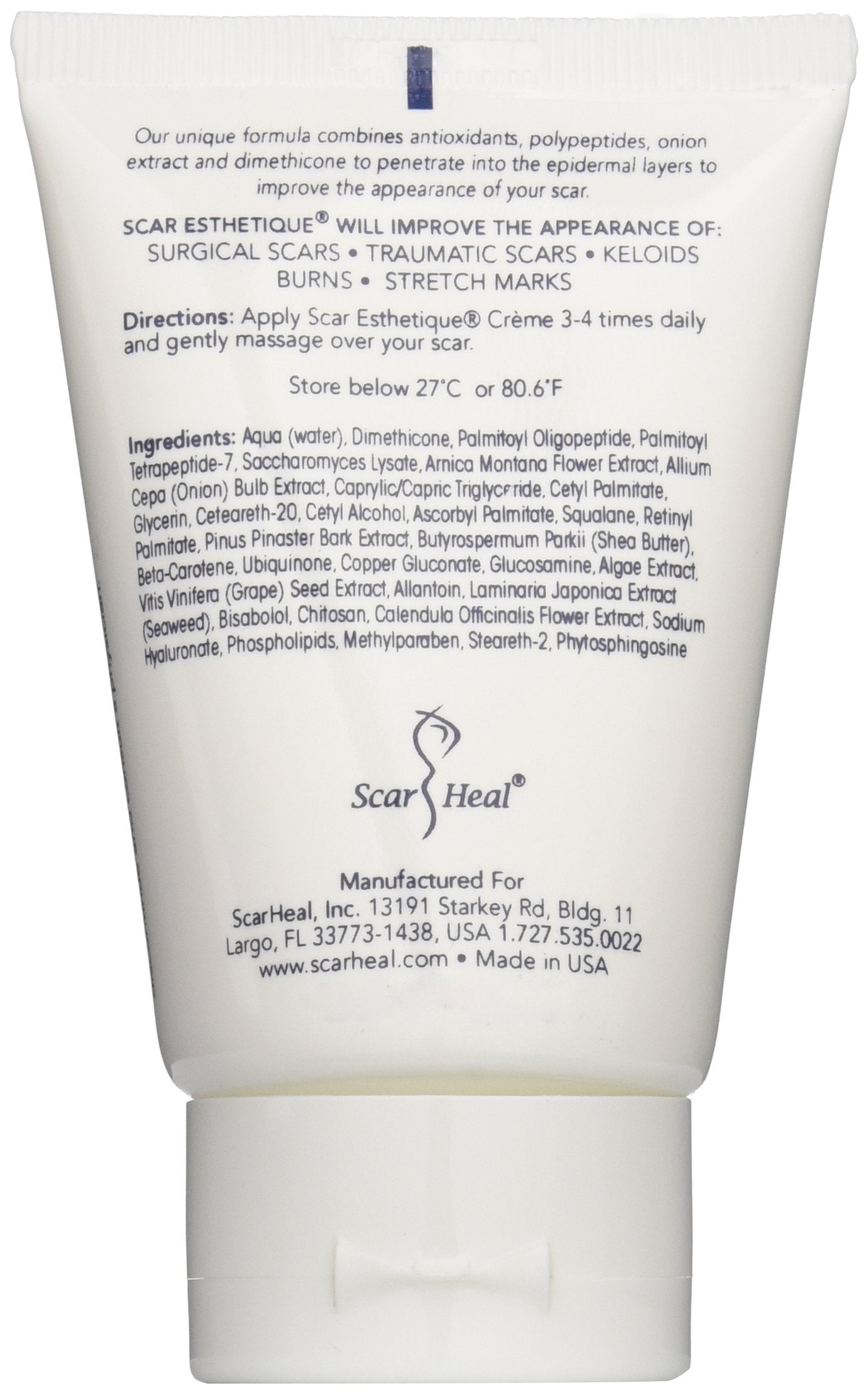 Rejuvaskin Scar Esthetique scar crème with polypeptides and antioxidants, 2-ounce skin care product in a jar.